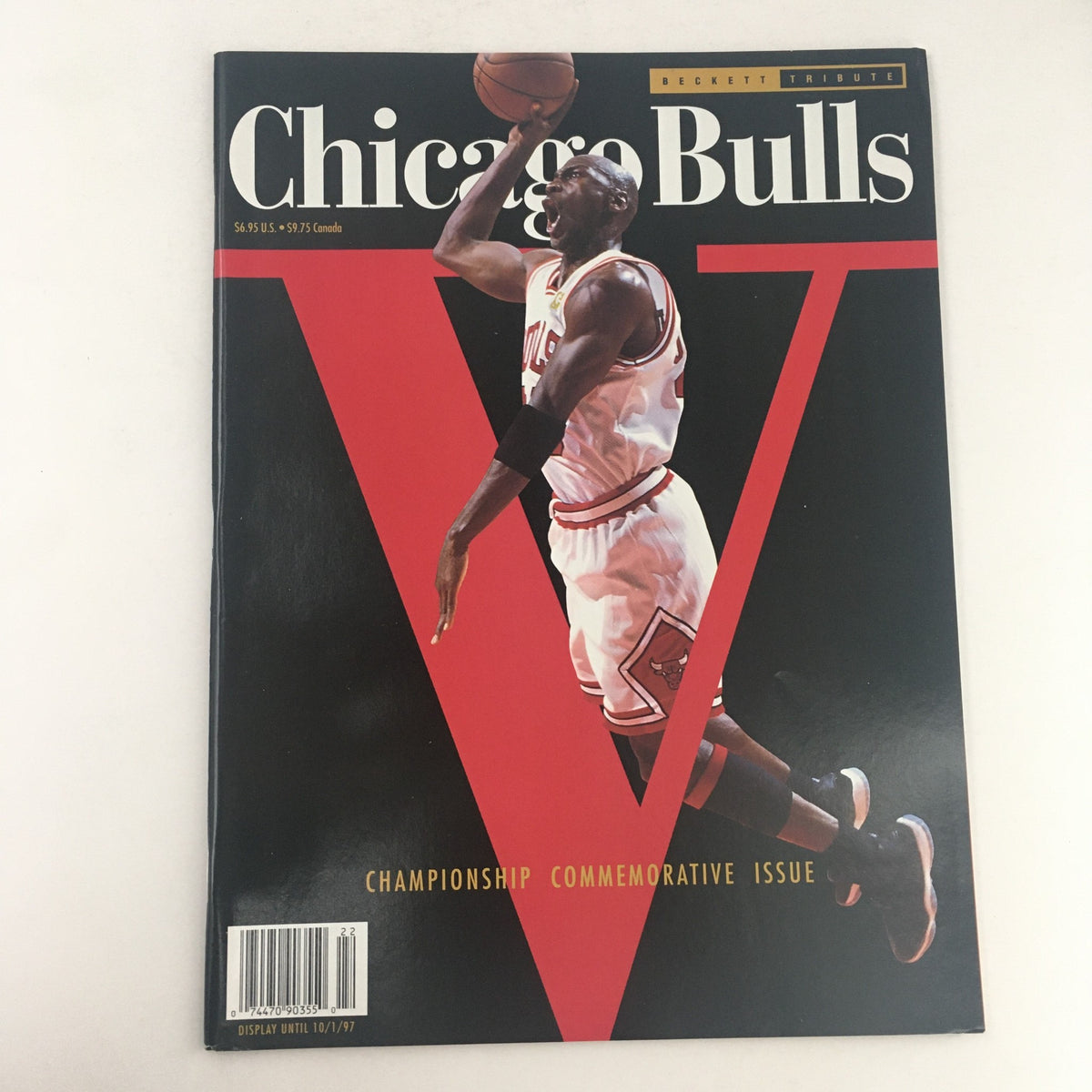 Beckett Tribute Magazine 1997 Michael Jordan Championship Issue cover featuring Michael Jordan in Chicago Bulls uniform, commemorating the basketball legend's championship victory.