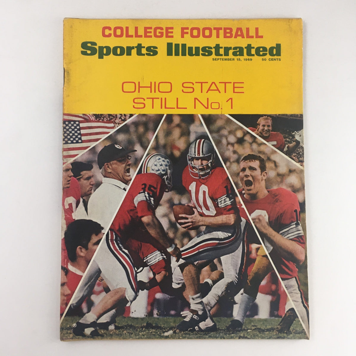 Sports Illustrated Magazine September 15 1969 featuring Ohio State Still No. 1, showcasing college football highlights and players in action on its vibrant cover.