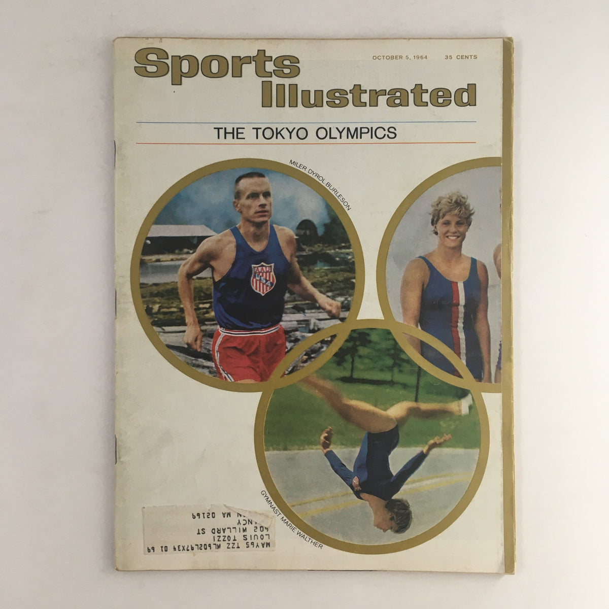 Cover of Sports Illustrated Magazine dated October 4, 1965, featuring highlights from the Tokyo Olympics along with a profile of Marie Walther. The cover showcases prominent athletes in action, encapsulating the spirit of the Olympic Games.