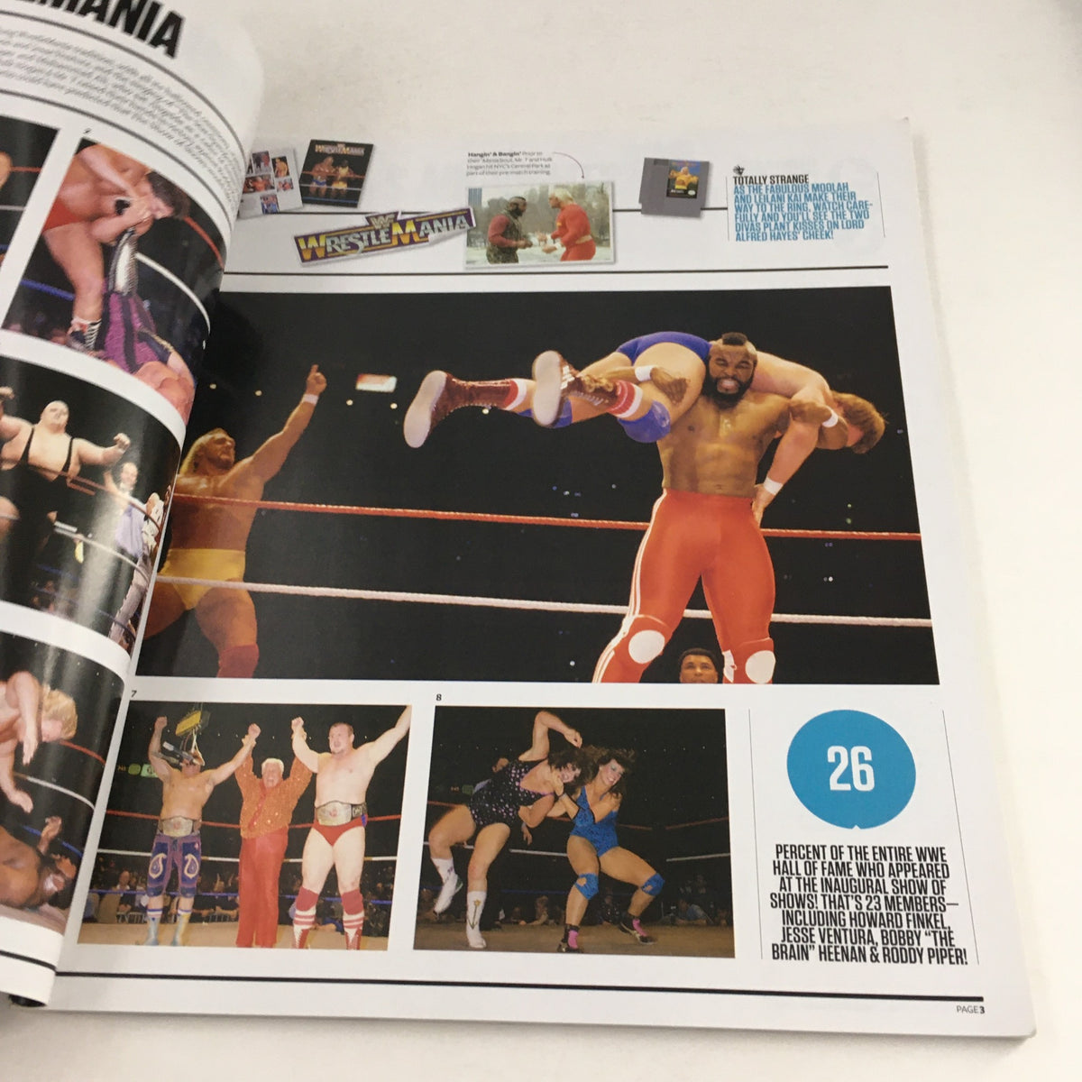 WWF Magazine 2011 Wrestle Mania XXVII featuring a wrestling match image, showcasing iconic wrestlers in action.