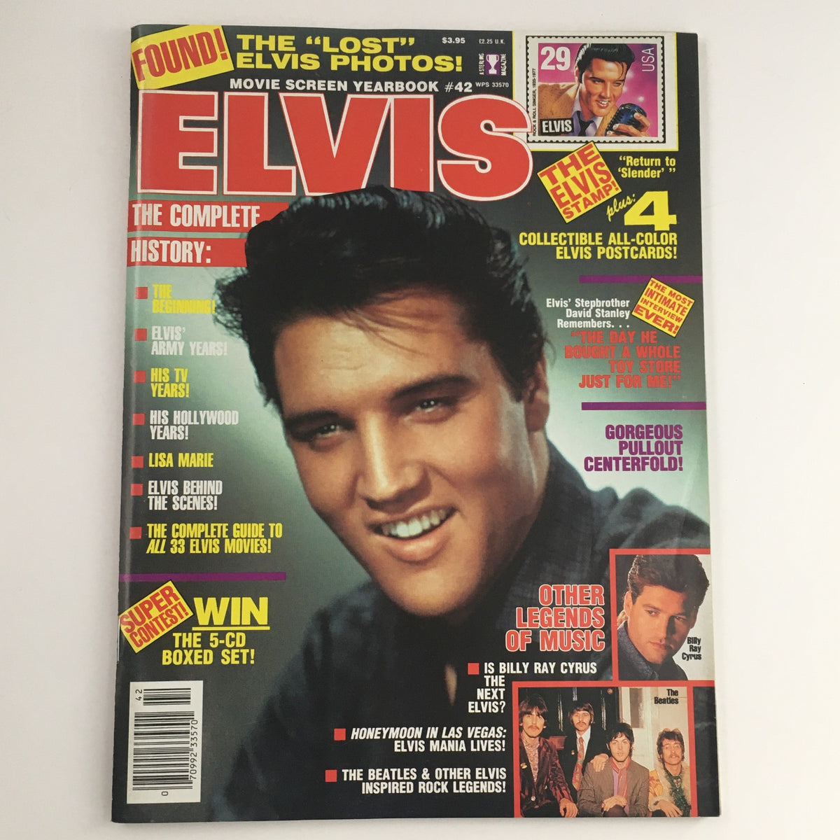 Movie Screen Yearbook #42 Elvis Presley The Complete History cover featuring Elvis Presley with a bright background, showcasing the magazine's collectible features.