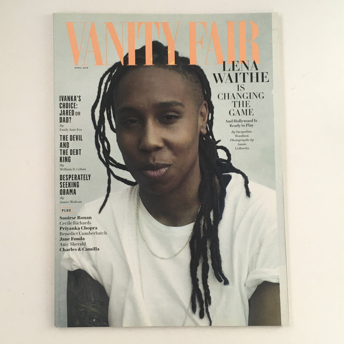 Vanity Fair Magazine April 2018 featuring Lena Waithe on the cover, highlighting her influence on television and culture.