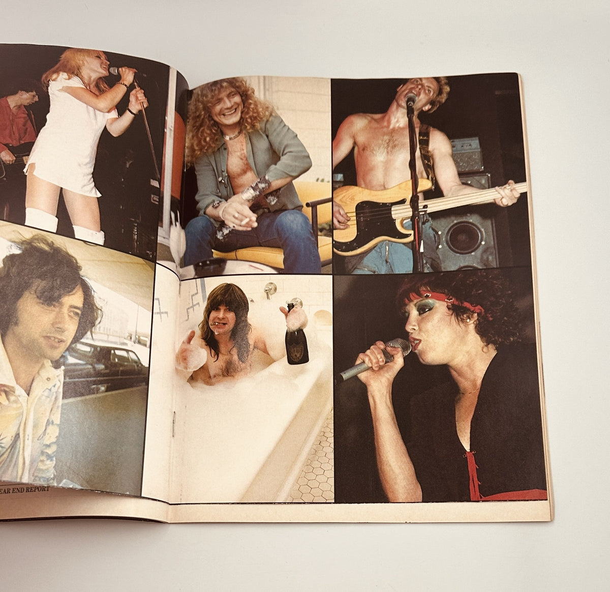 Another page from Circus Magazine December 31, 1981 displaying more engaging images of rock artists in various performances and settings.