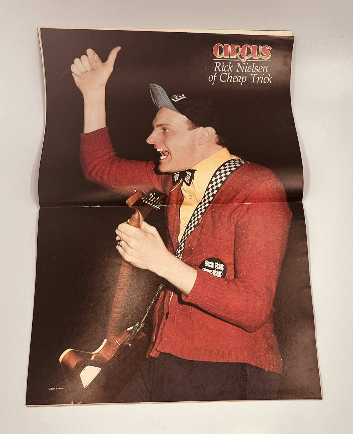 Full-page poster of Rick Nielsen from Cheap Trick in Circus Weekly Magazine, January 23, 1979, associated with 'Circus Weekly Magazine January 23, 1979 Rod Stewart Tom Waits Doors VG'.