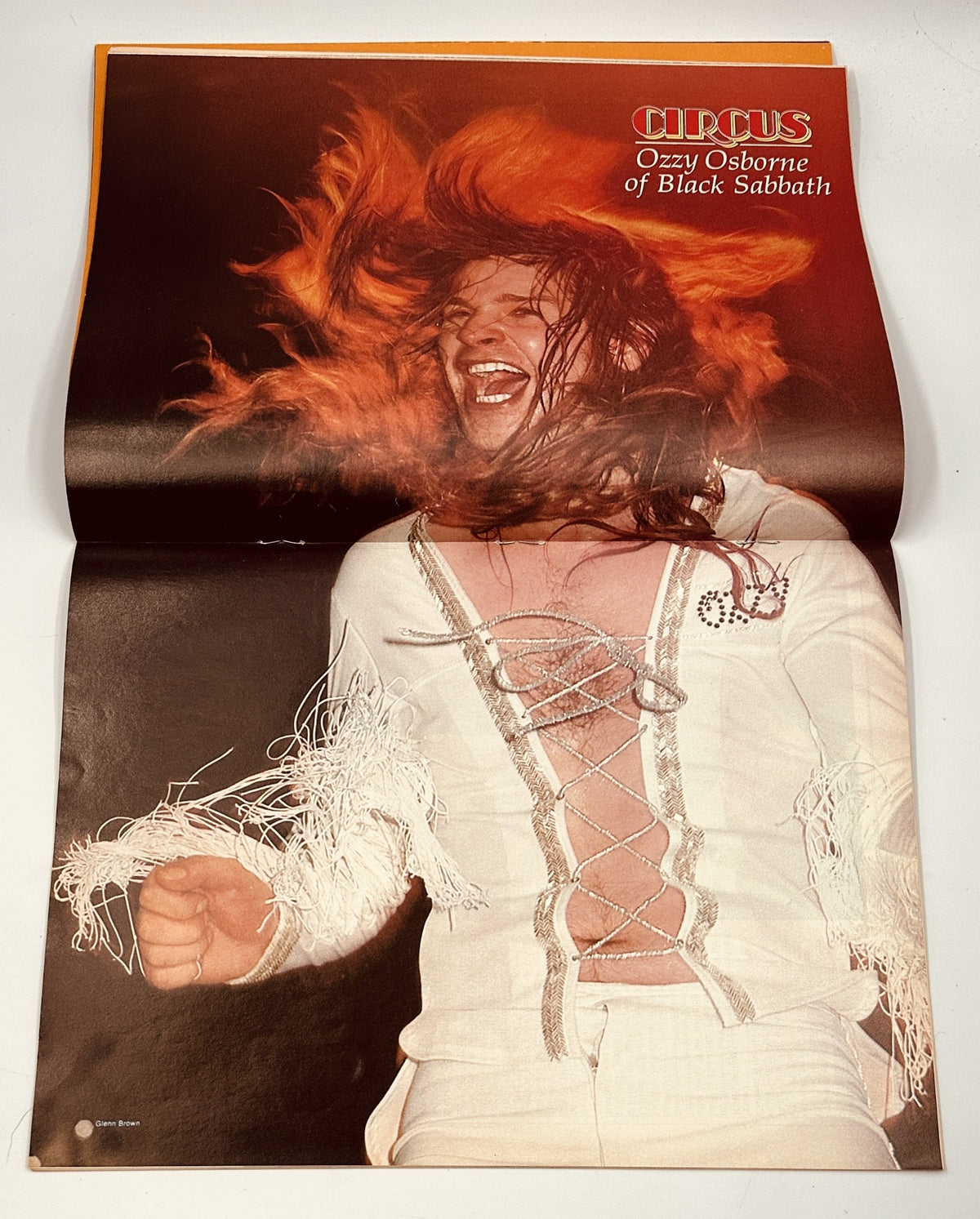 Poster of Ozzy Osbourne from Black Sabbath featured in Circus Weekly Magazine, October 10, 1978, showcasing the heavy metal icon in a dynamic pose.