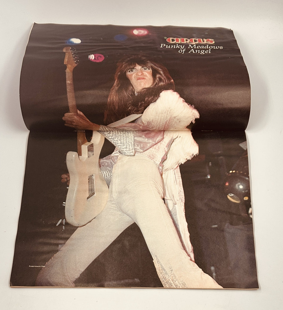 Punky Meadows performing live, featured in Circus Magazine June 22, 1978, showcasing his electric guitar and signature style.