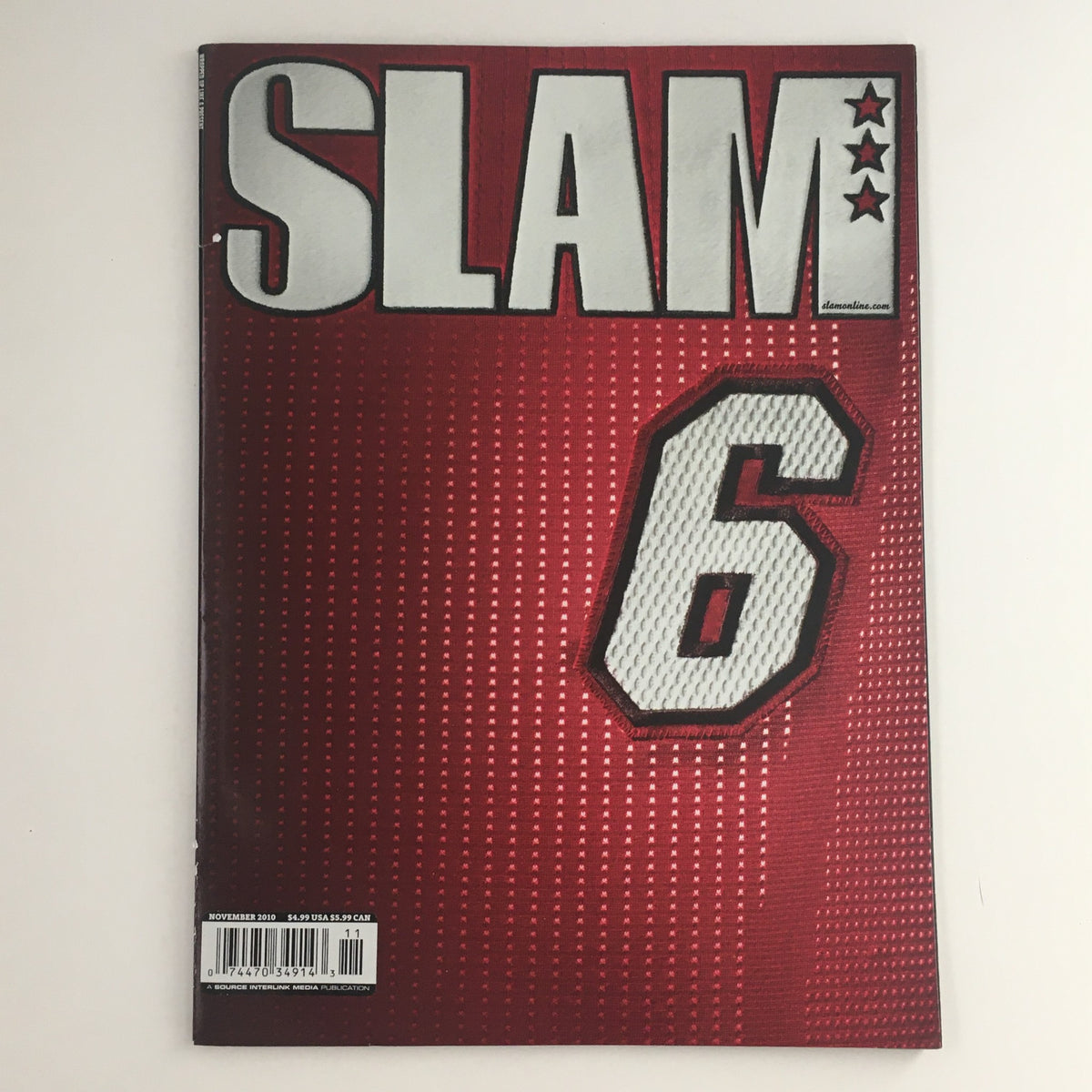 Cover of Slam Magazine November 2010 featuring the title 'SLAM 6' in a prominent design, a collectible item showcasing basketball history and Chauncey Billups.