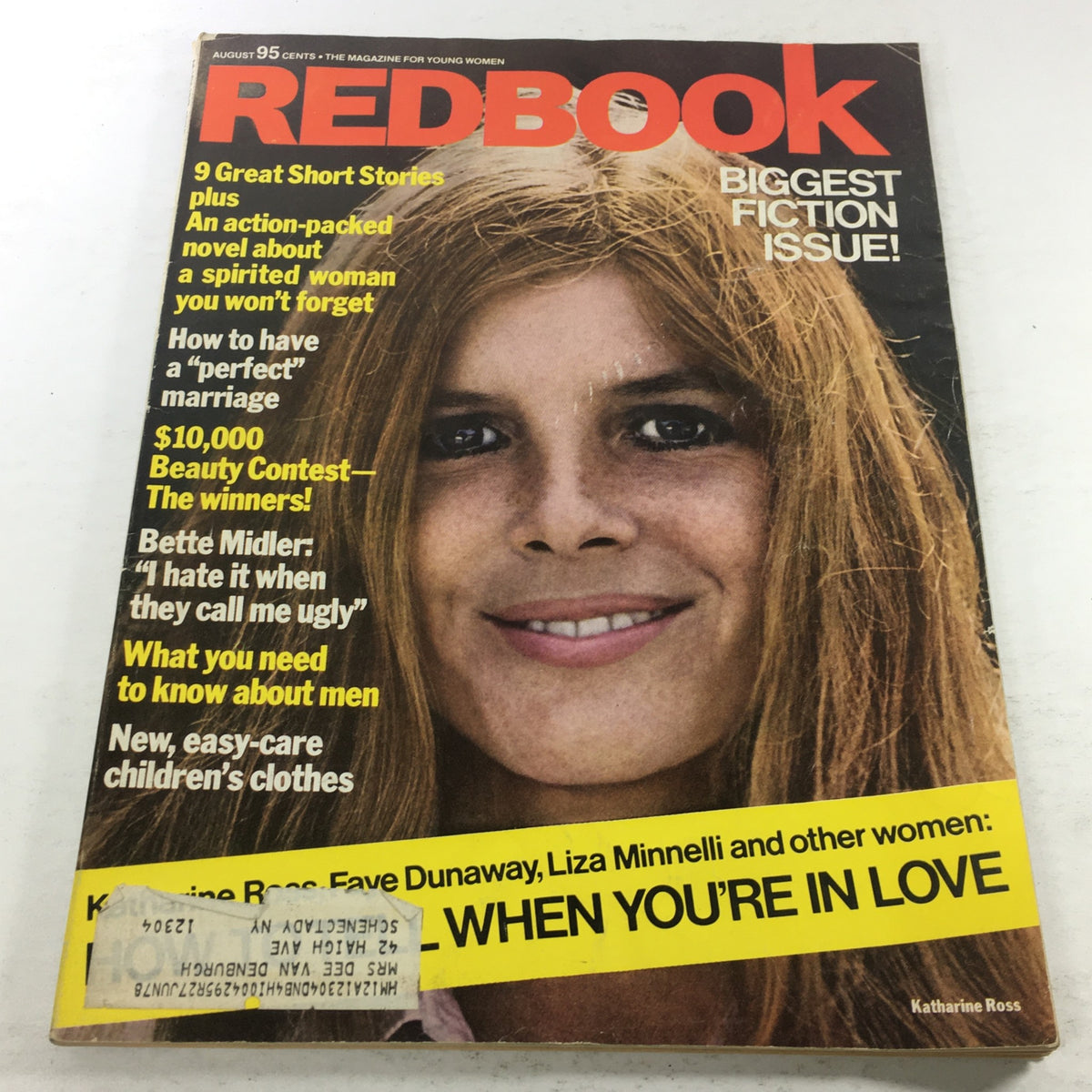 Vintage Redbook Magazine: August 1975 - Katharine Ross Cover