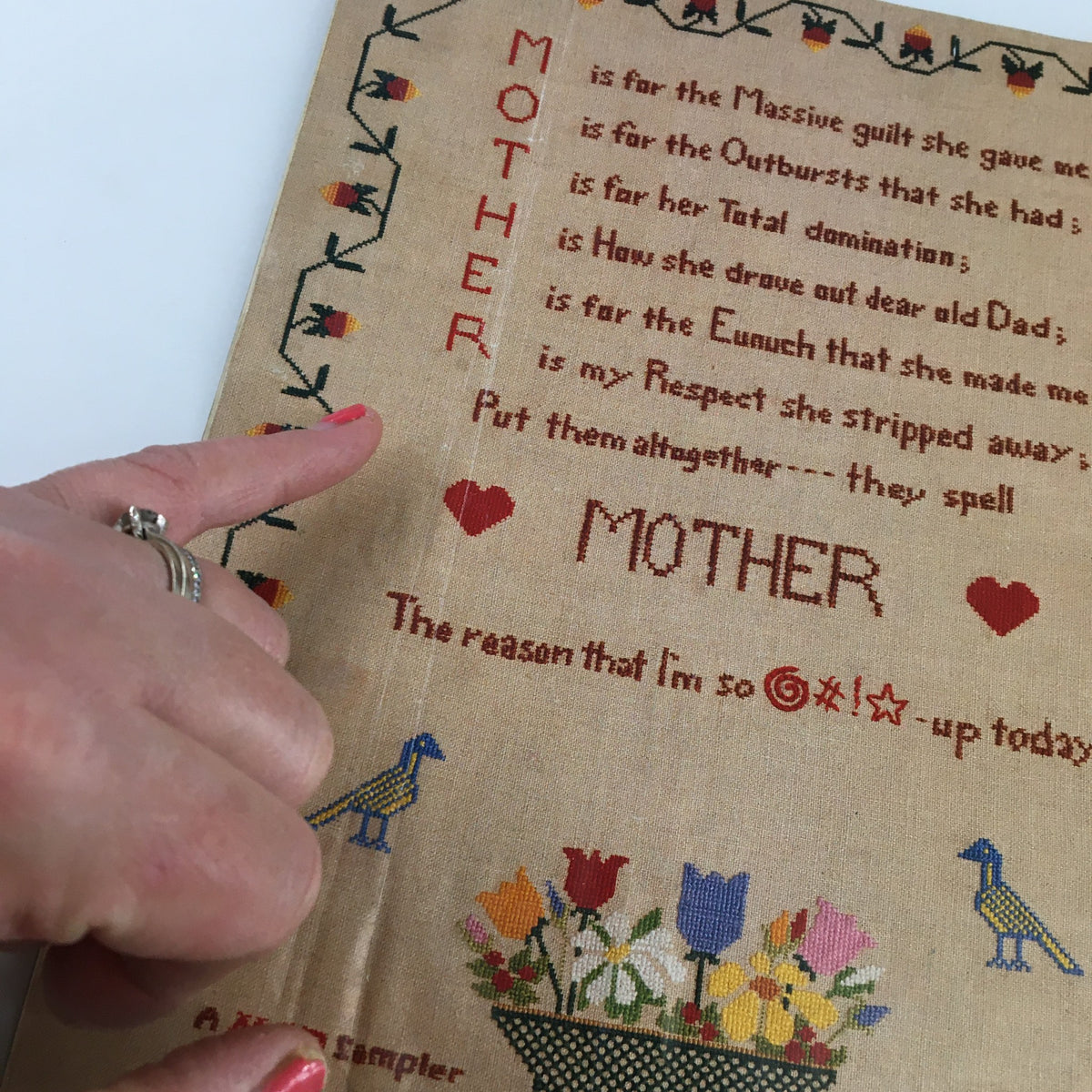 Close-up view of the humorous poem about mothers from the Mad Magazine June 1997 issue, highlighting intricate details and artwork surrounding the text. Perfect for collectors and fans of vintage magazines.