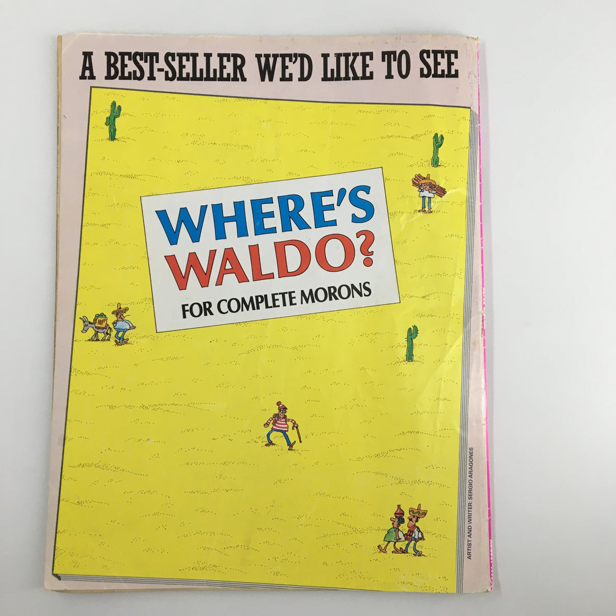 Back cover of Mad Magazine August 1997 #122, featuring a parody titled 'Where's Waldo? For Complete Morons', emphasizing the humor and satire typical of the magazine.