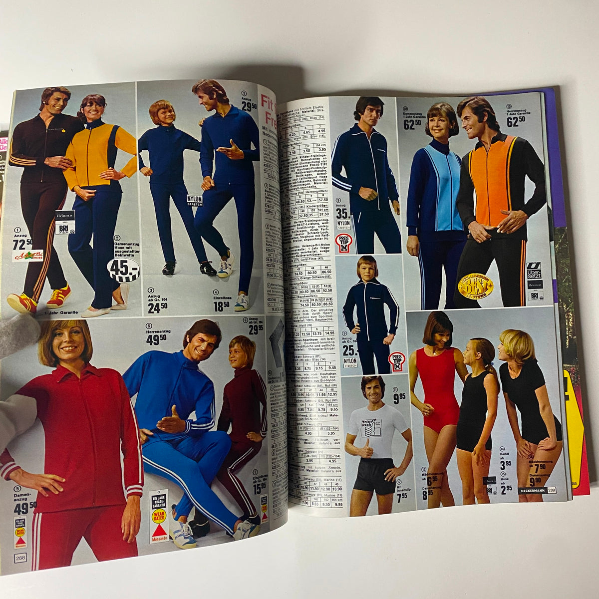 1973-1974 Neckermann Winter Catalog showcasing athletic and leisurewear for both men and women, highlighting the sporty fashion trends of the early 1970s.