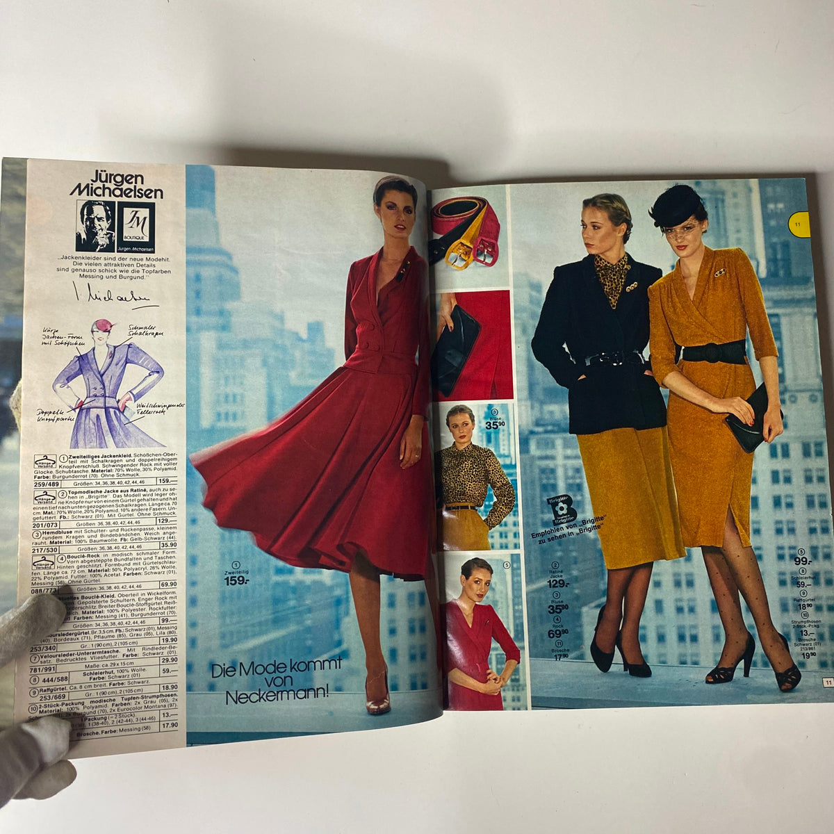 Interior page from the 1979-1980 Neckermann Winter Catalog displaying elegant women’s winter fashion styles.