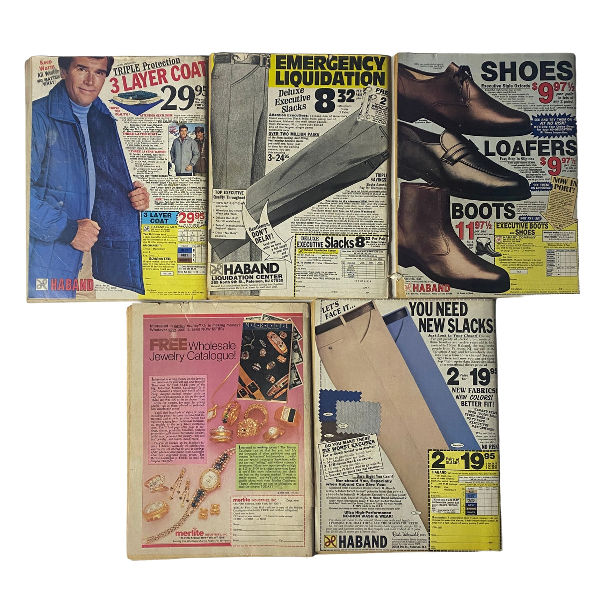 Lot of 5 1980s Official Detective and True Detective Magazine showcasing vintage crime stories with captivating headlines and images from true crime journalism history.