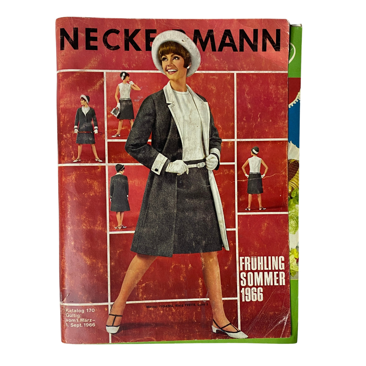 1966 Neckermann Summer Catalog featuring a model in fashionable summer attire, showcasing mid-1960s German fashion and lifestyle products.