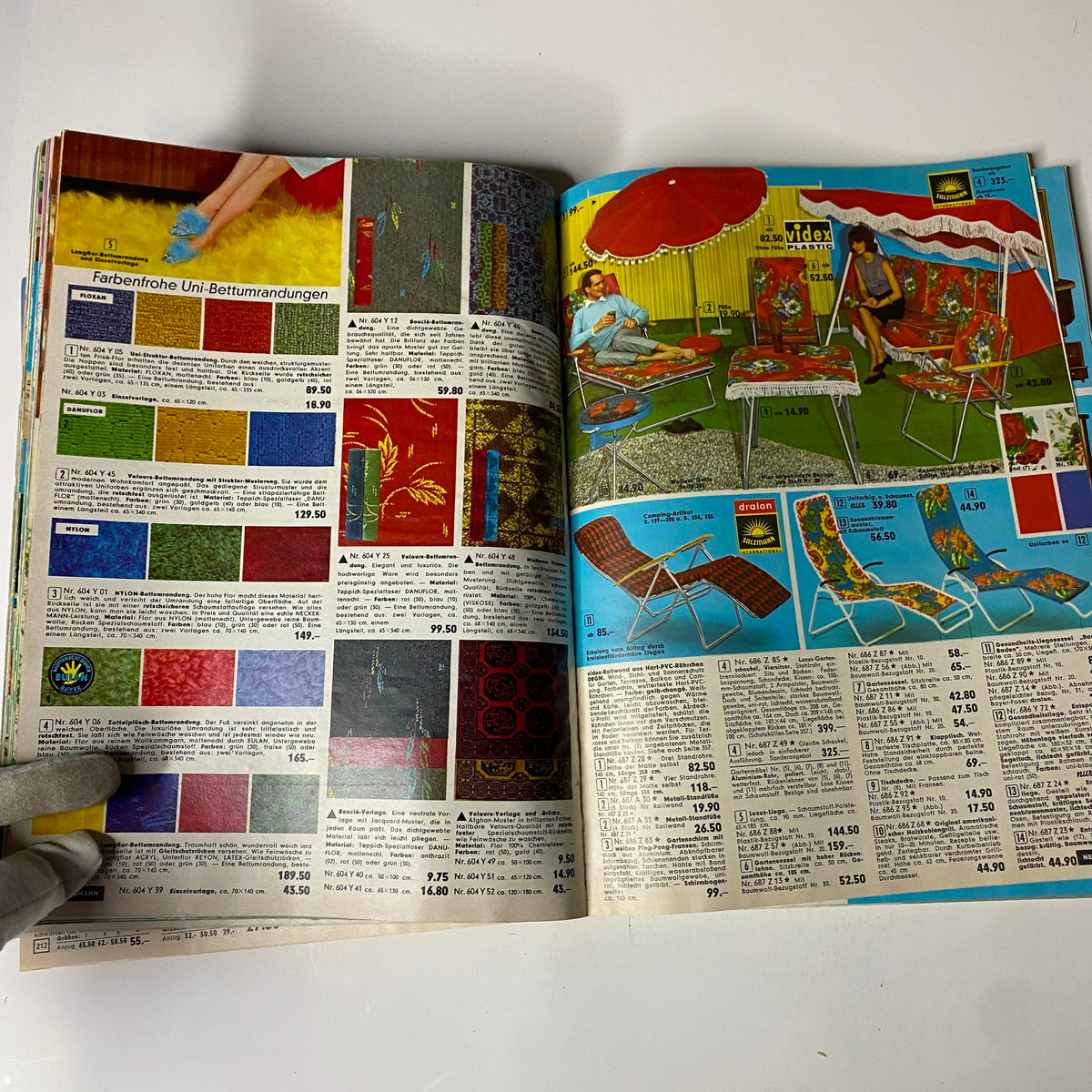 1966 Neckermann Summer Catalog showcasing vibrant summer outdoor furniture and textiles, including price listings and design options.