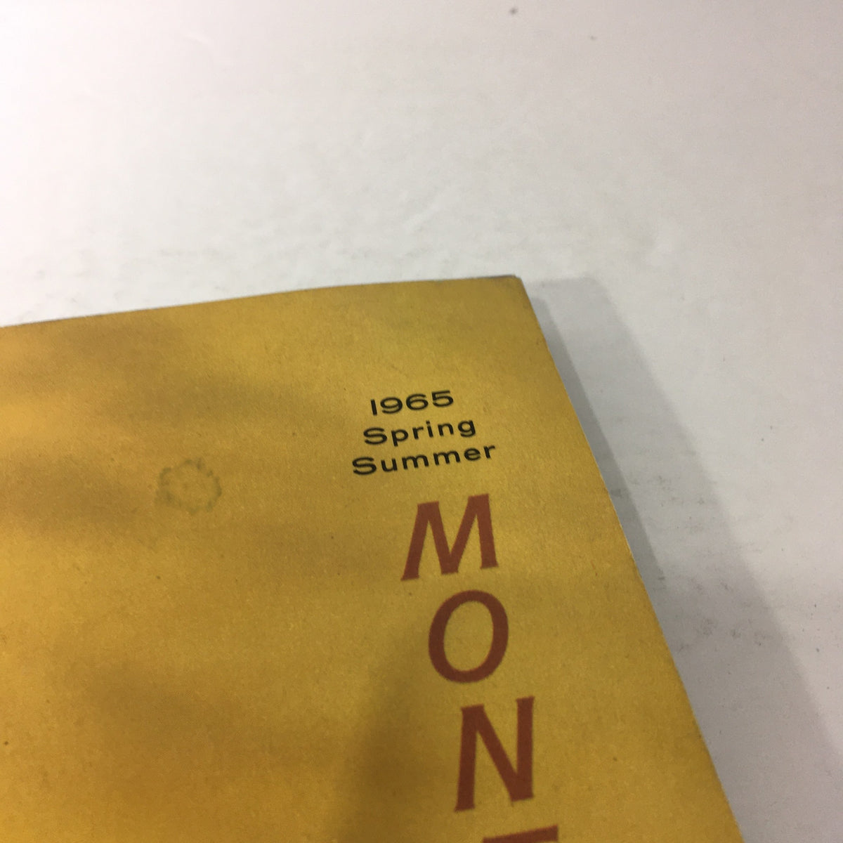 Top corner of the VTG Montgomery Ward Catalog: Spring & Summer 1965 showing the publication's title and seasonal focus on spring and summer styles.