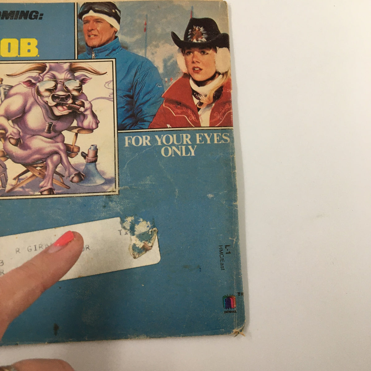 Cover detail of the vintage magazine "Coming: SOB" showcasing art and information, related to the VTG Premium Channels Mini Magazine June 1982 featuring Bill Murray.