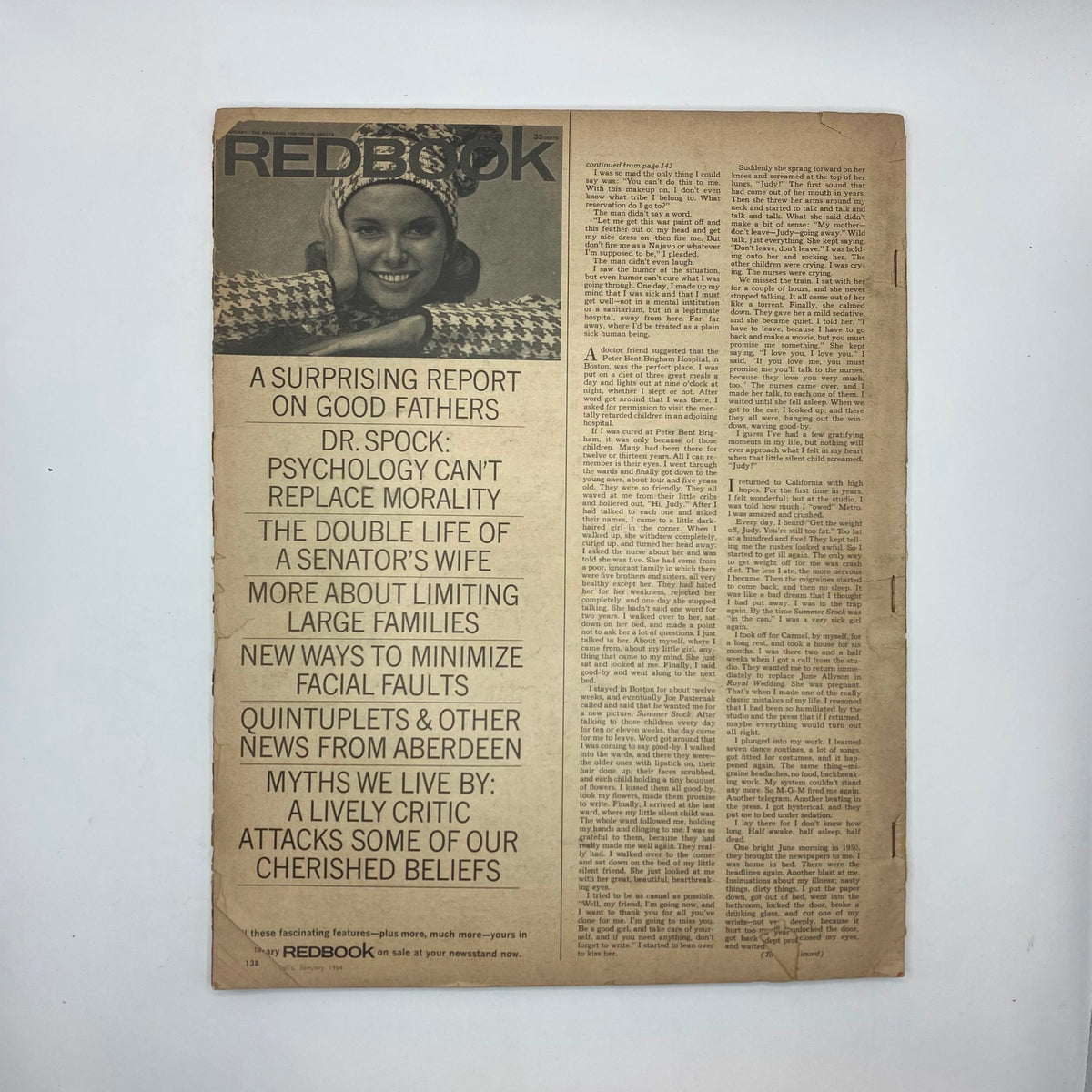 Back cover of VTG McCall's Magazine January 1964 revealing advertisements and historical design elements reflective of 1960s magazine culture.