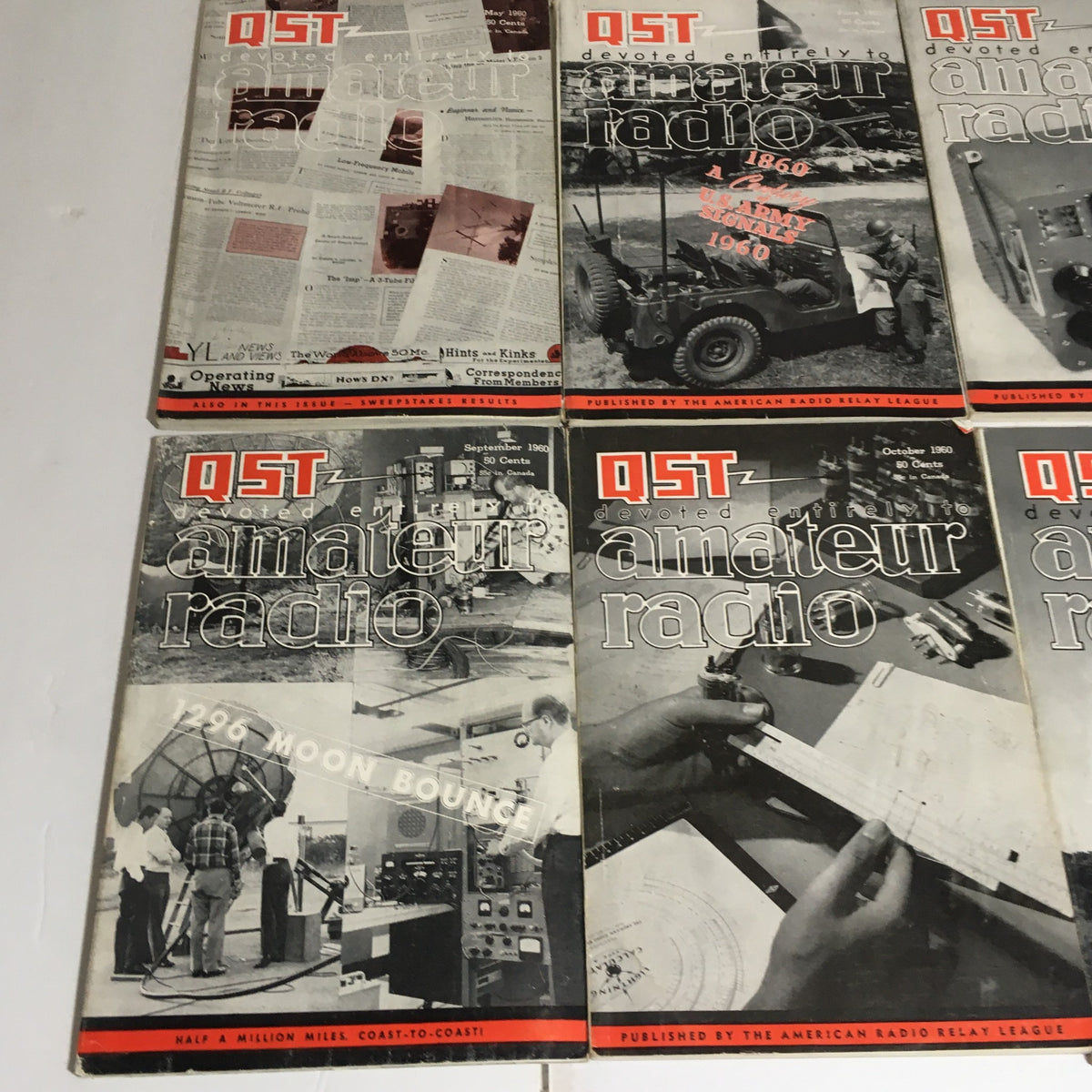 Lot of 12 Complete January to December 1960 QST Amateur Radio Volume 1-12