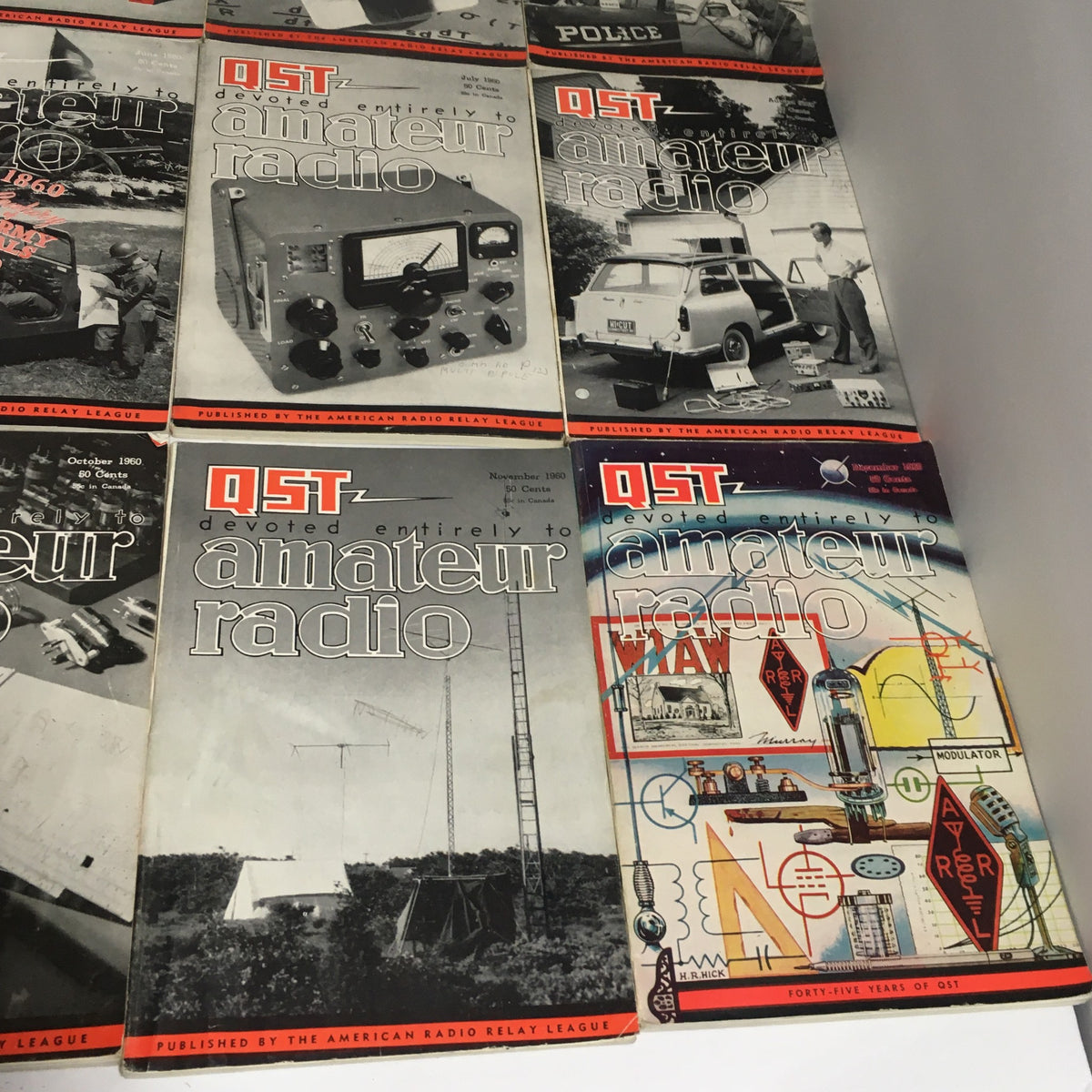 Lot of 12 Complete January to December 1960 QST Amateur Radio Volume 1-12