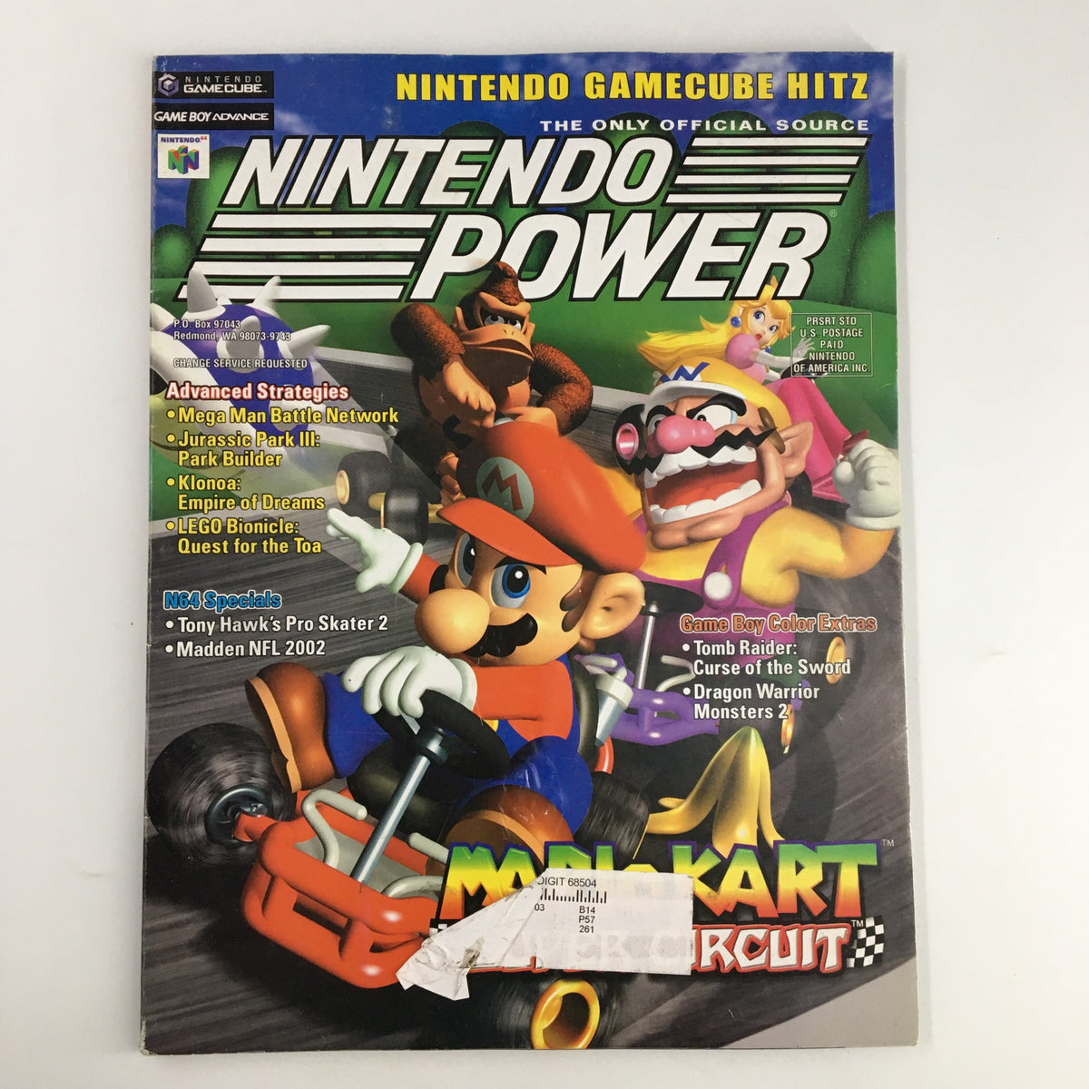 Nintendo Power Magazine Vol 148 September 2001 featuring Mario Kart: Super Circuit on the cover, showcasing iconic Nintendo characters and gaming strategies.