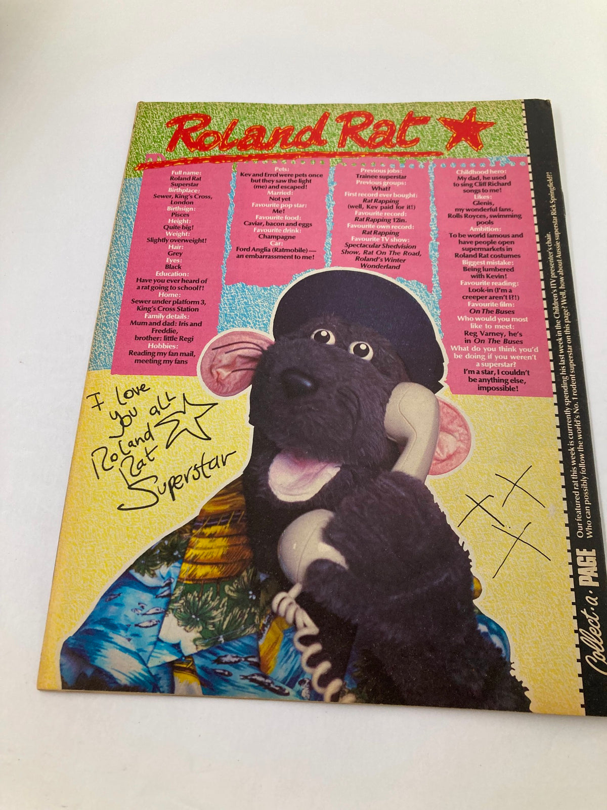 Cover of the VTG Lookin Magazine March 31, 1984 featuring Shaky & The Galaxy Invader, showcasing vibrant colors and nostalgic themes from the 1980s pop culture.