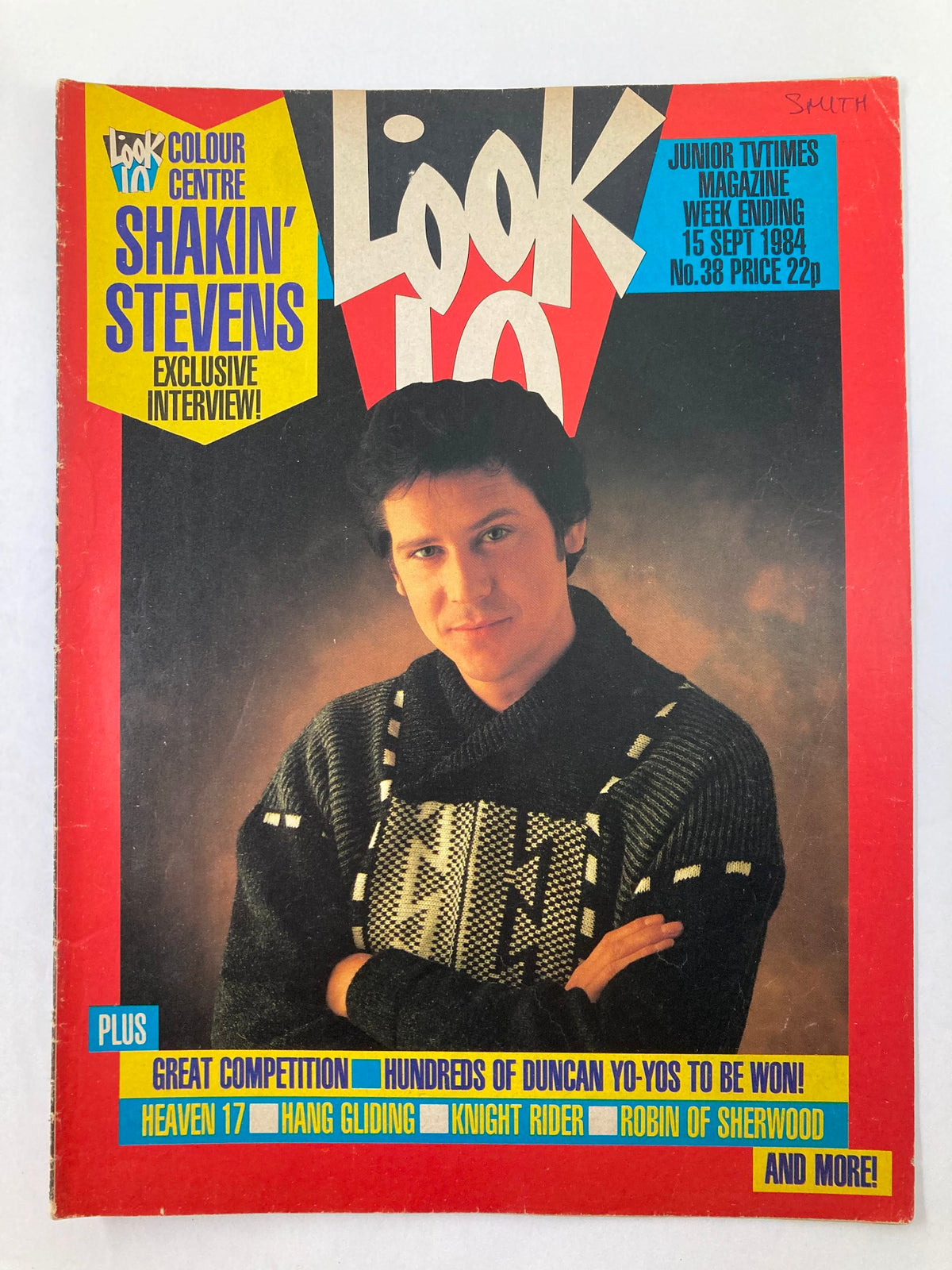 Cover of VTG Lookin Magazine September 15, 1984 issue #38 featuring Shakin' Stevens with exclusive interview details, highlighting 1980s music culture.
