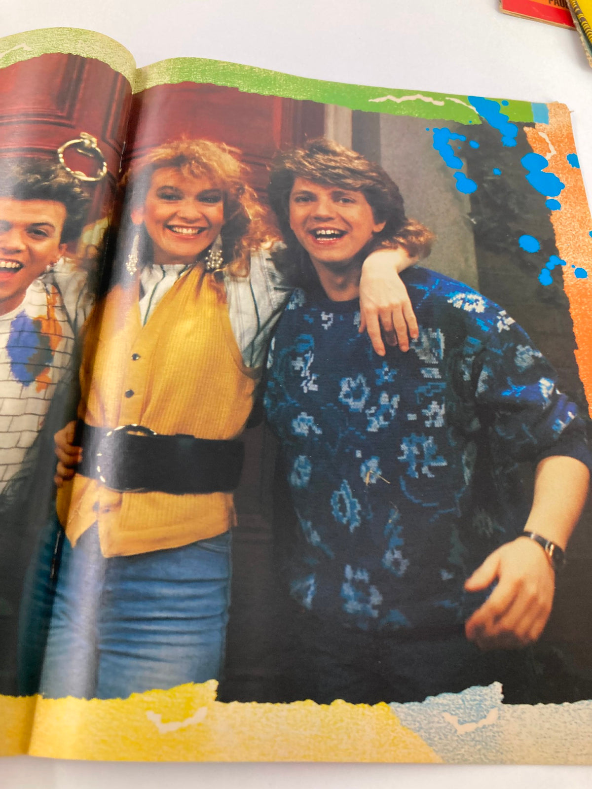 Another lively double-page spread from VTG Lookin Magazine 1988 #39 featuring four friends, capturing the cheerful and colorful essence of the 1980s style.