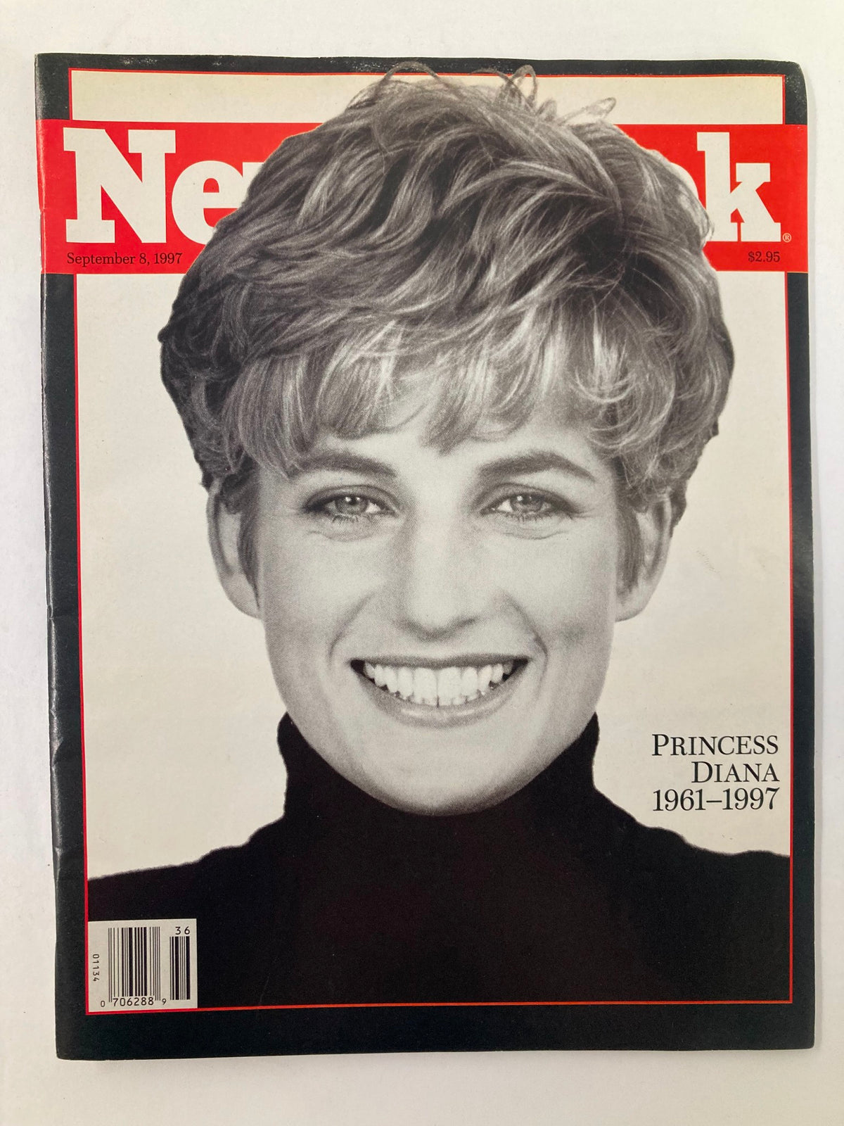 Newsweek Magazine September 8 1997 featuring Princess Diana on the cover, celebrating her life from 1961 to 1997, showcasing a portrait of her smiling with short hair.