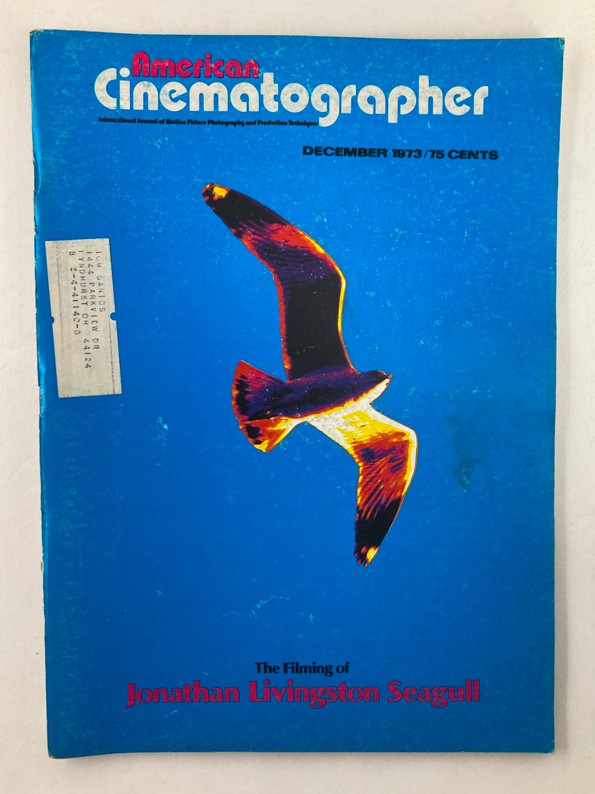 American Cinematographer Magazine December 1973 Jonathan Livingston Seagull