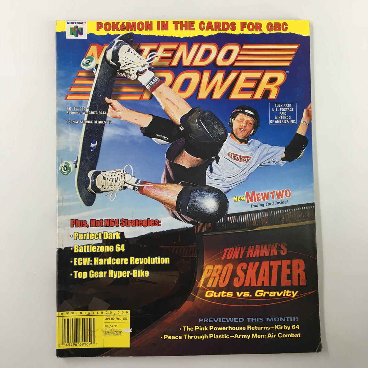 Nintendo Power Magazine #131 April 2000 Tony Hawk's Pro Skater Guts w Poster