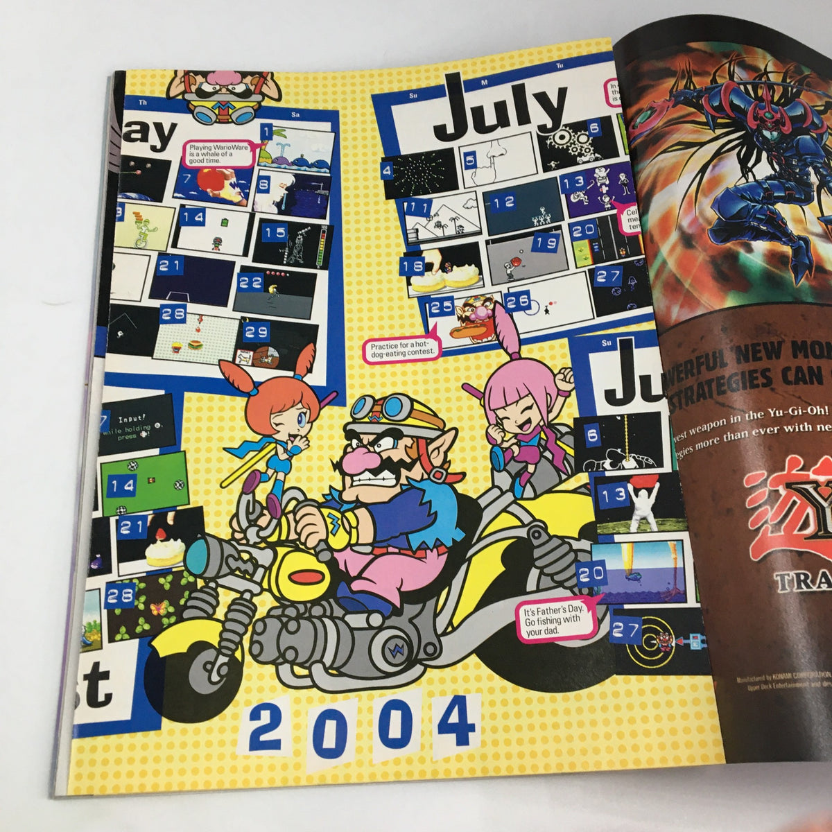 Monthly gaming calendar for July 2004 featured in Nintendo Power Magazine Vol 180, showcasing important updates and new titles in the gaming scene.