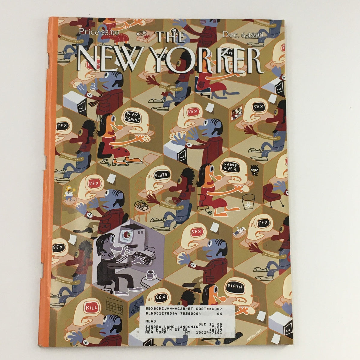 Cover image of The New Yorker magazine from December 6, 1999 featuring illustrations by J. Otto Seibold, depicting scenes of work and play.