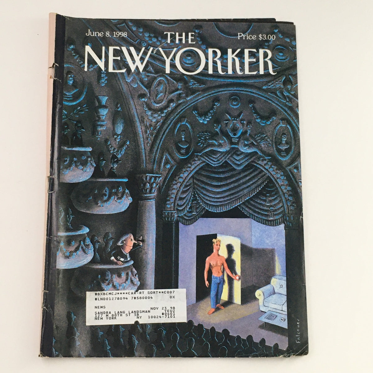 The New Yorker Full Magazine June 8 1998 cover featuring 'The Thrill of the Theatre' by Ian Falconer with vibrant theater-themed artwork.