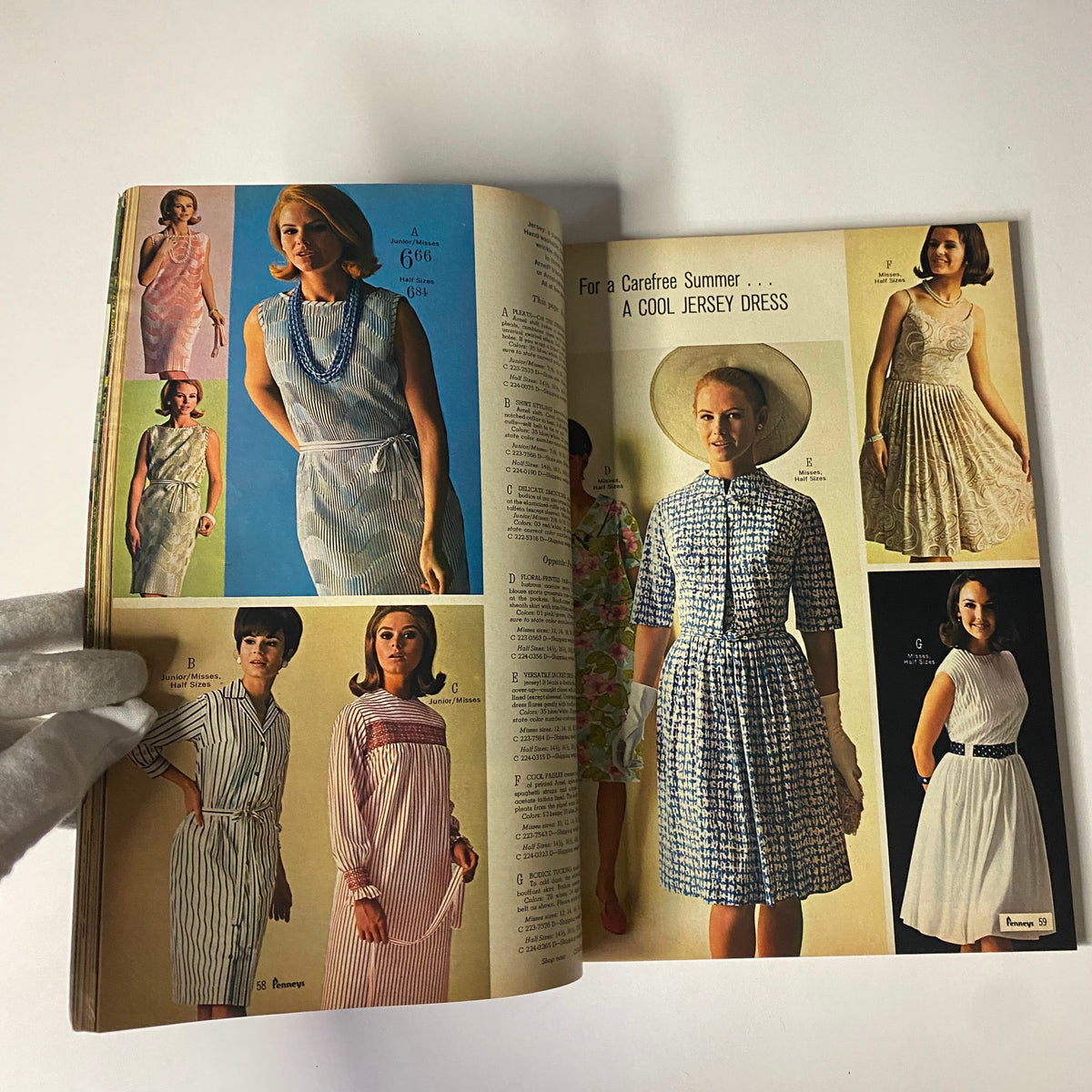 1966 JC Penneys Summer Store Catalog highlighting fashionable summer dresses for women, showcasing vibrant designs and styles.