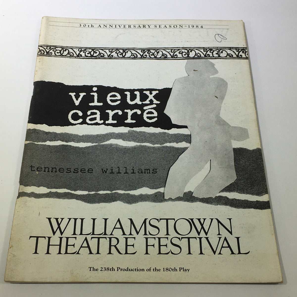 Cover image of the VTG Vieux Carre Magazine 1984 - Tennessee Williams 30th Anniversary Special, featuring artistic design and title details.