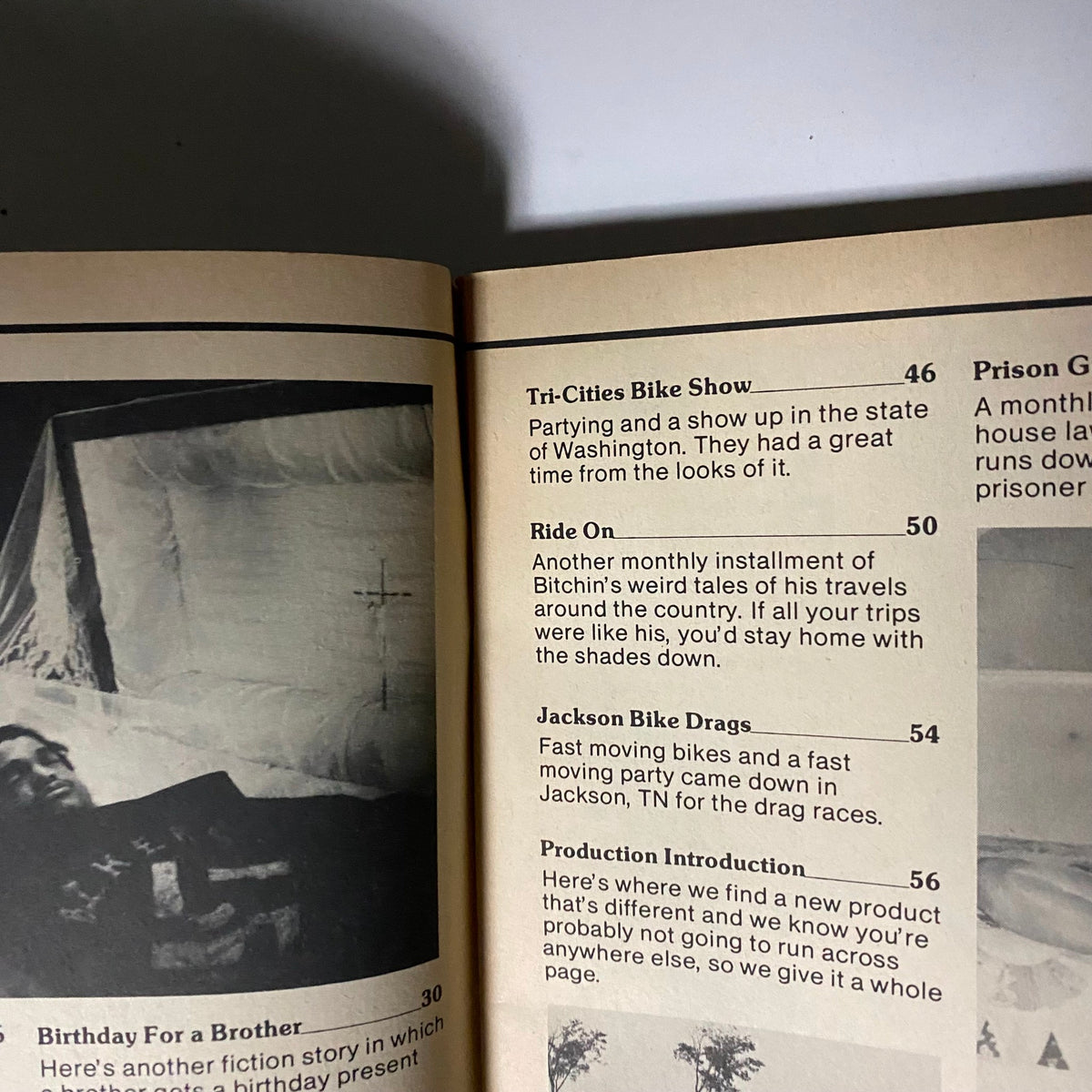 Vintage Biker Lifestyle Magazine October 1982 Texas Prison Bike Show No Label