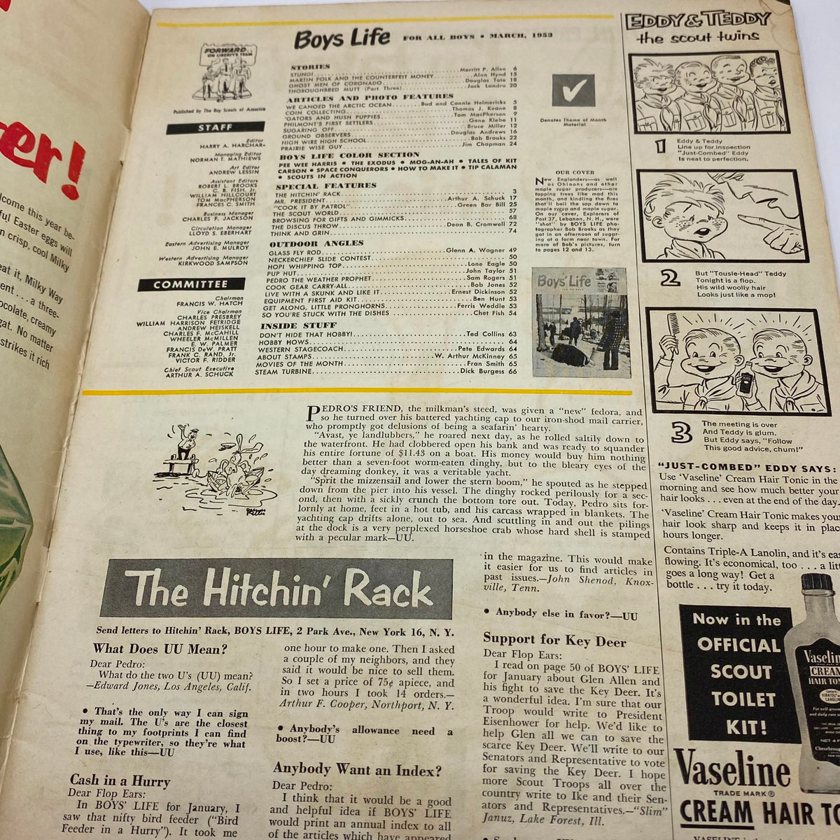 Vintage Boys' Life for All Boys Magazine March 1953 Ohloans & Mapple Sugar Producers