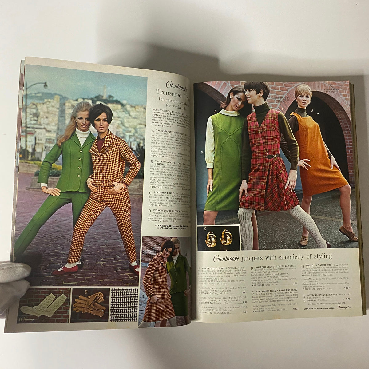 1967 JC Penneys Fall and Winter Store Catalog highlighting Glenbrook jumpers and stylish outfits, showcasing 1960s fashion trends.