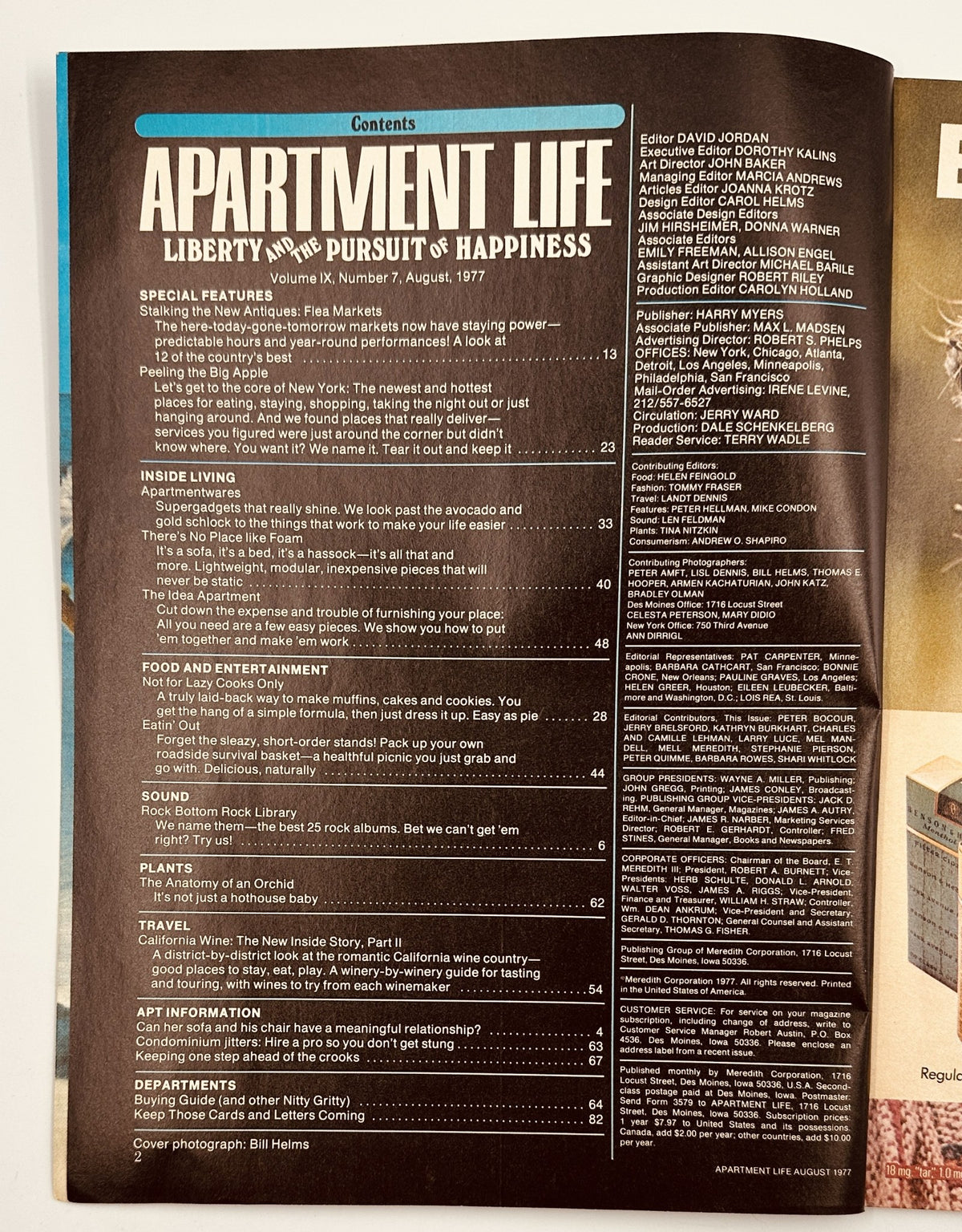 Apartment Life Magazine August 1977 Antiques Travel Food Wine Decor VG
