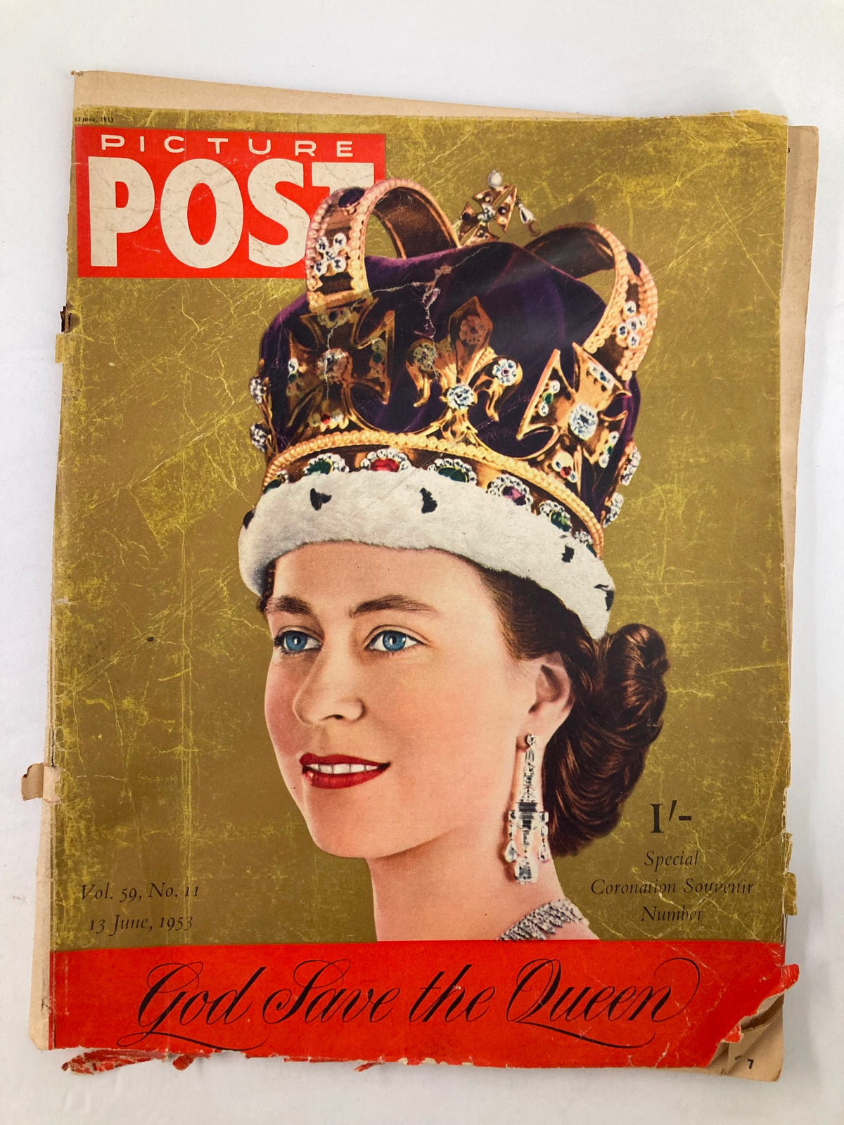 Vintage Picture Post Magazine June 13 1953 Vol 59 #11 Queen Elizabeth II No Label