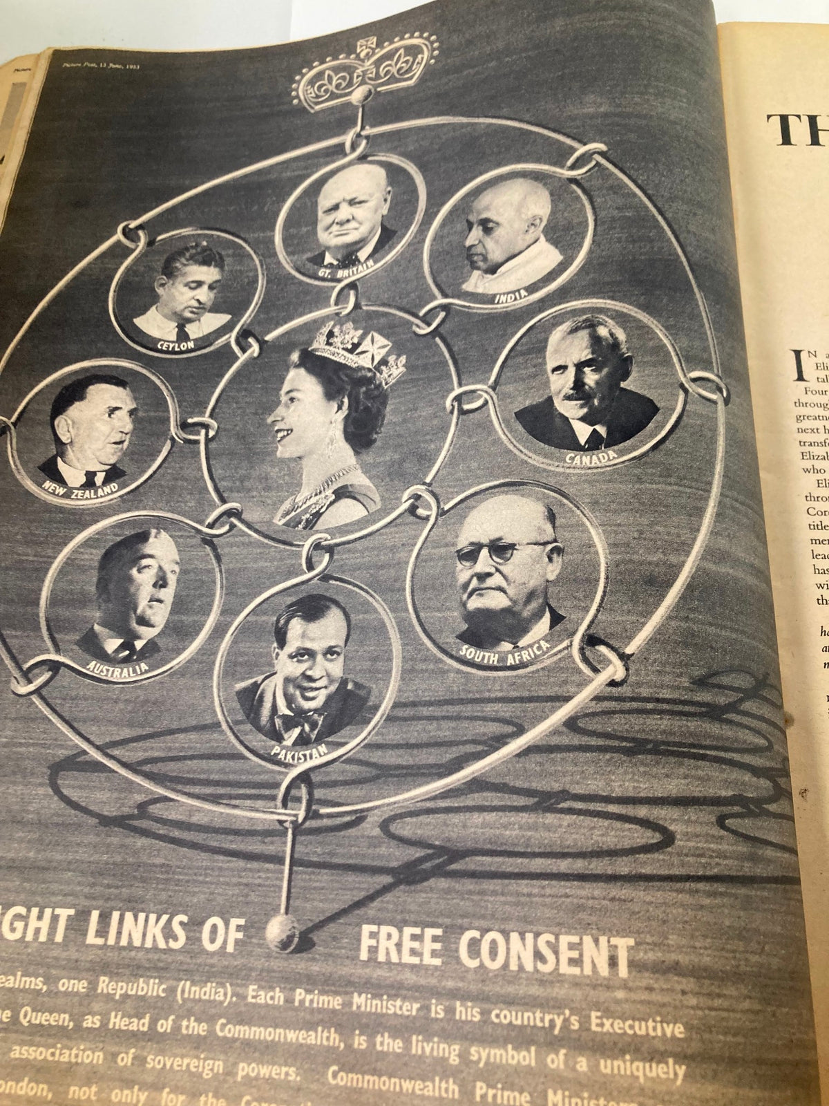 Vintage Picture Post Magazine June 13 1953 Vol 59 #11 Queen Elizabeth II No Label
