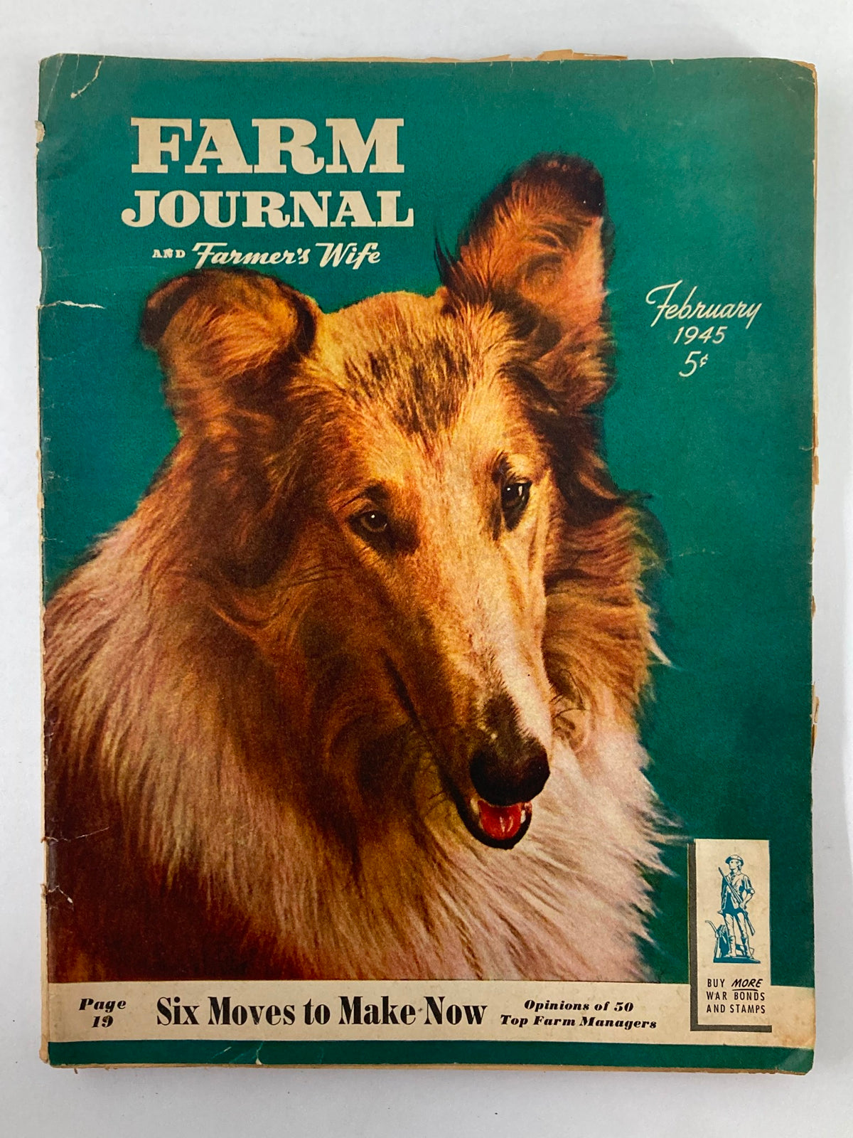 Vintage Farm Journal & Farmer's Wife Magazine February 1945 Six Moves Now No Label