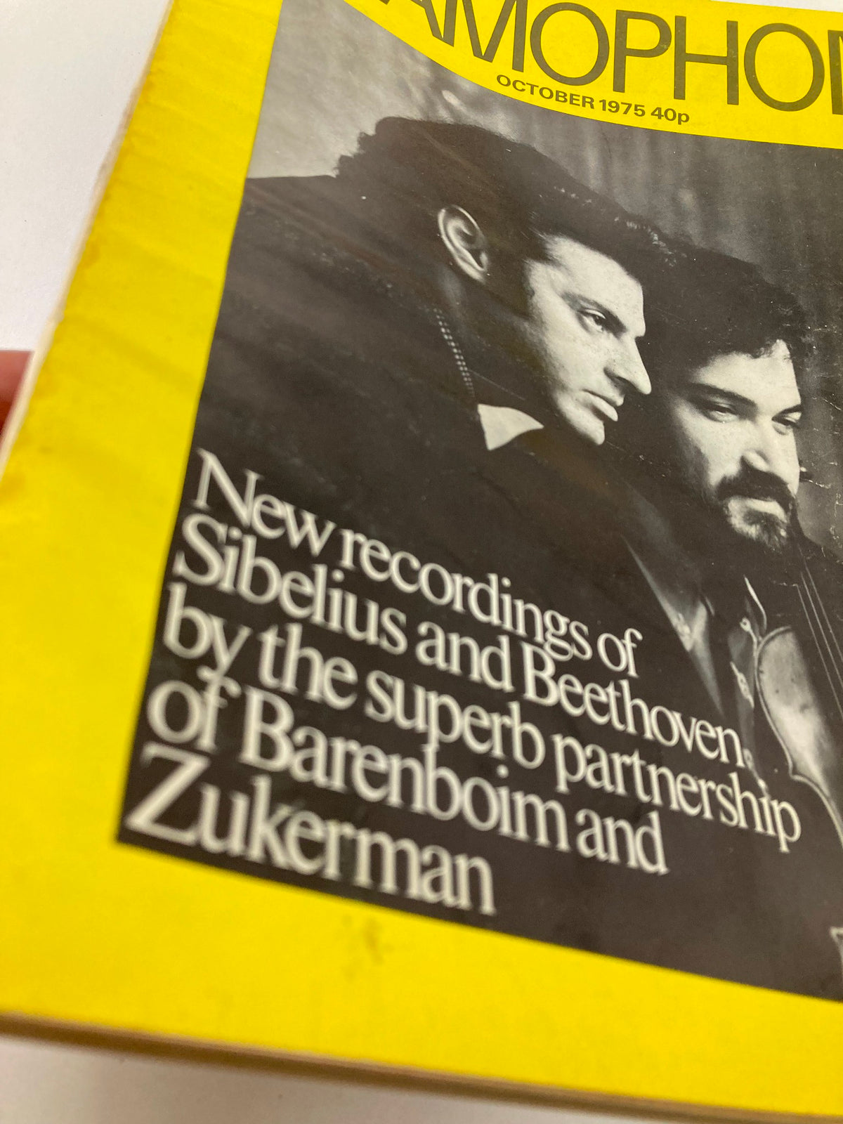 Vintage Gramophone Magazine October 1975 Vol 53 #629 Barenboim & Zukerman No Label