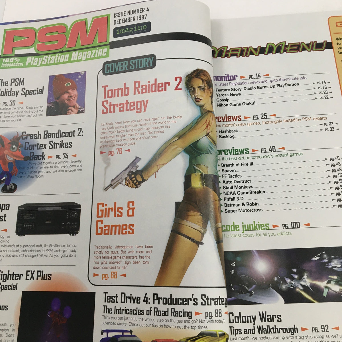 PlayStation Magazine December 1997 #4 Tomb Raider 2 In-Depth Strategy Guide