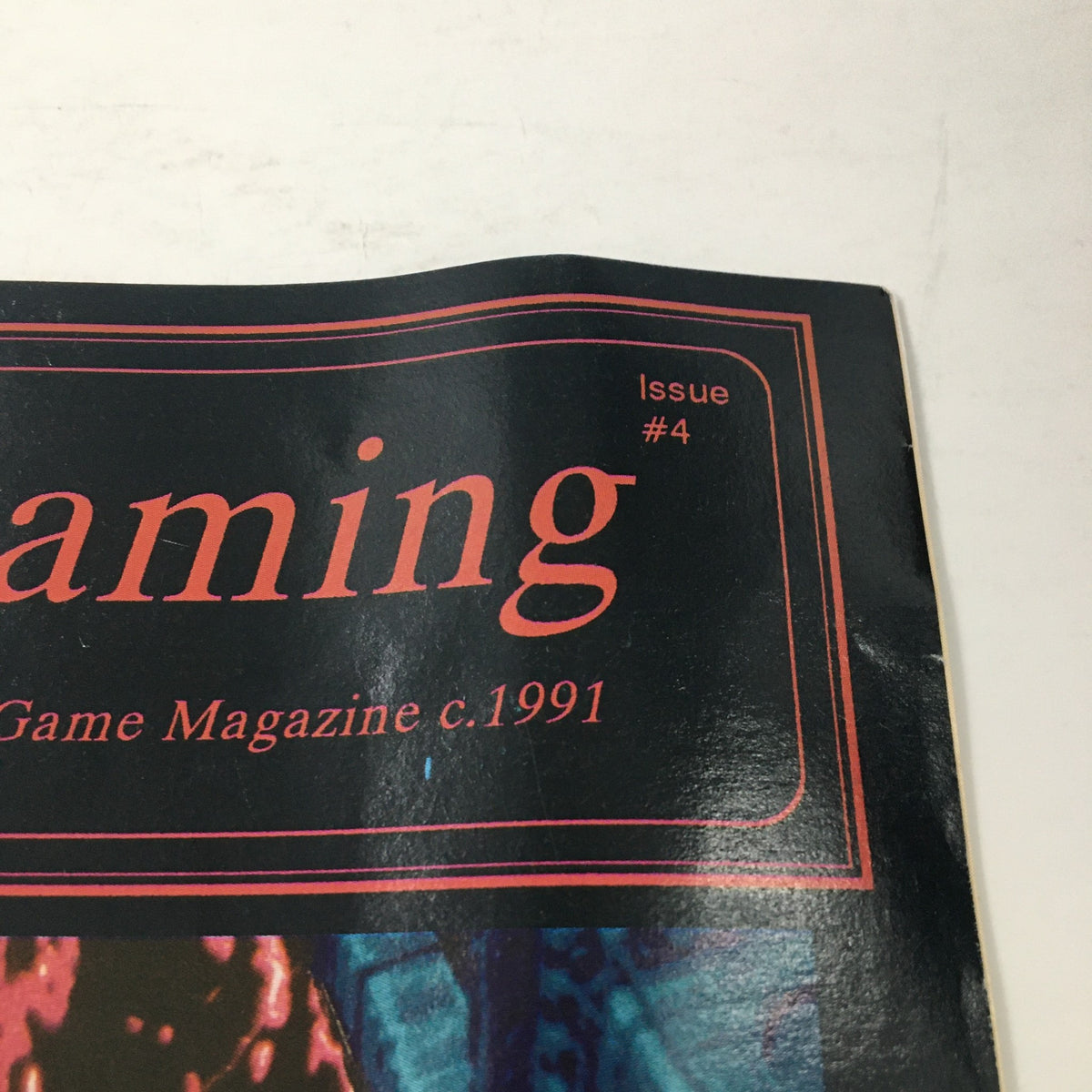 Cover of Beyond Gaming Magazine #4 from 1991 showcasing the title and edition details, focusing on the retro gaming theme.