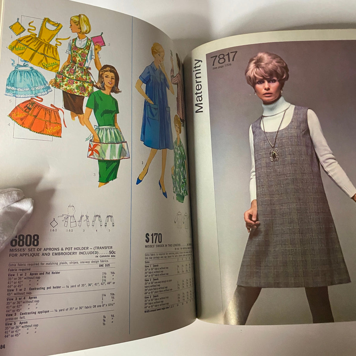 1969 May Simplicity Catalog Sewing Pattern with maternity designs, displaying comfortable yet elegant clothing suitable for mothers-to-be.