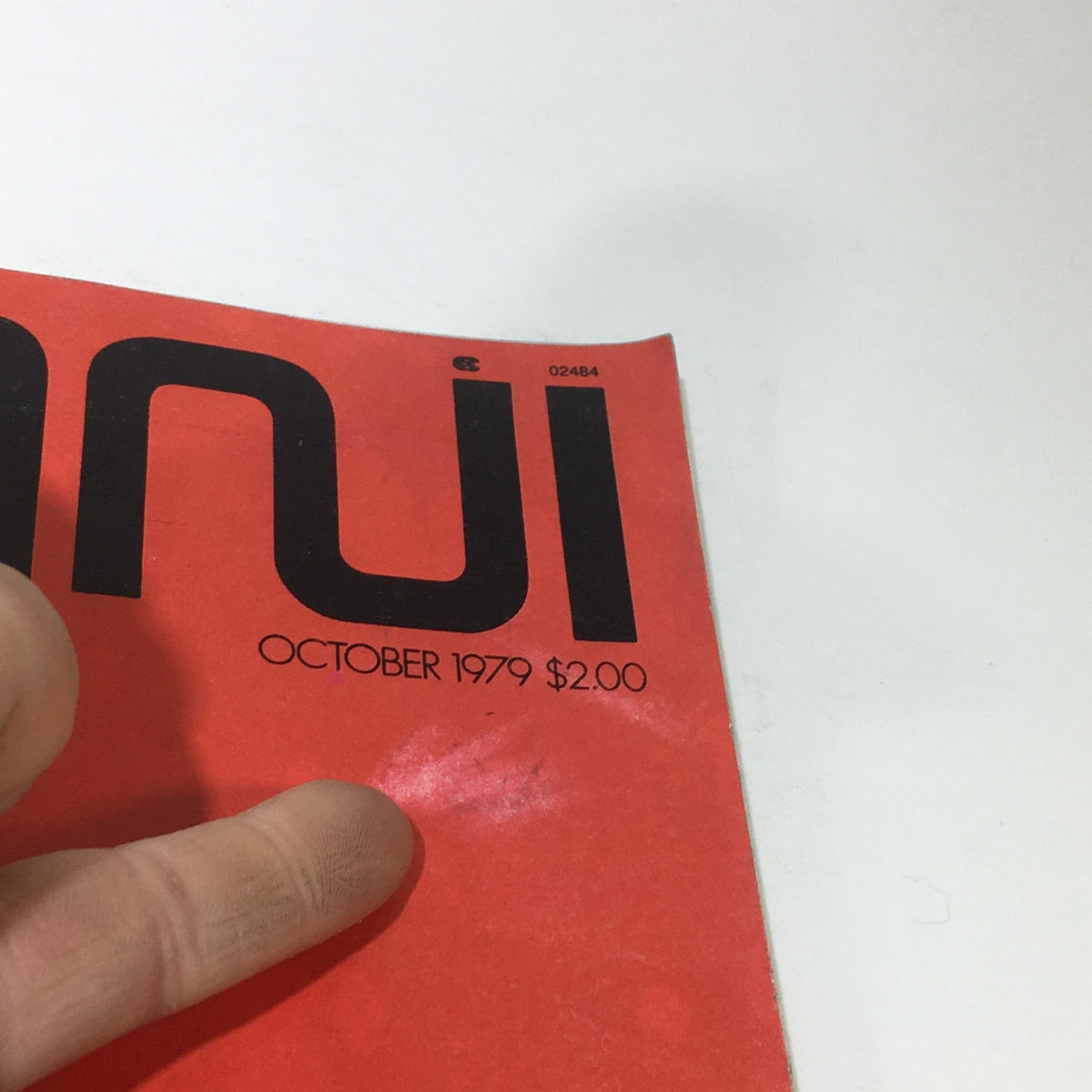 Close-up of the top section of VTG Omni Magazine: October 1979 showcasing the magazine title and publication date.