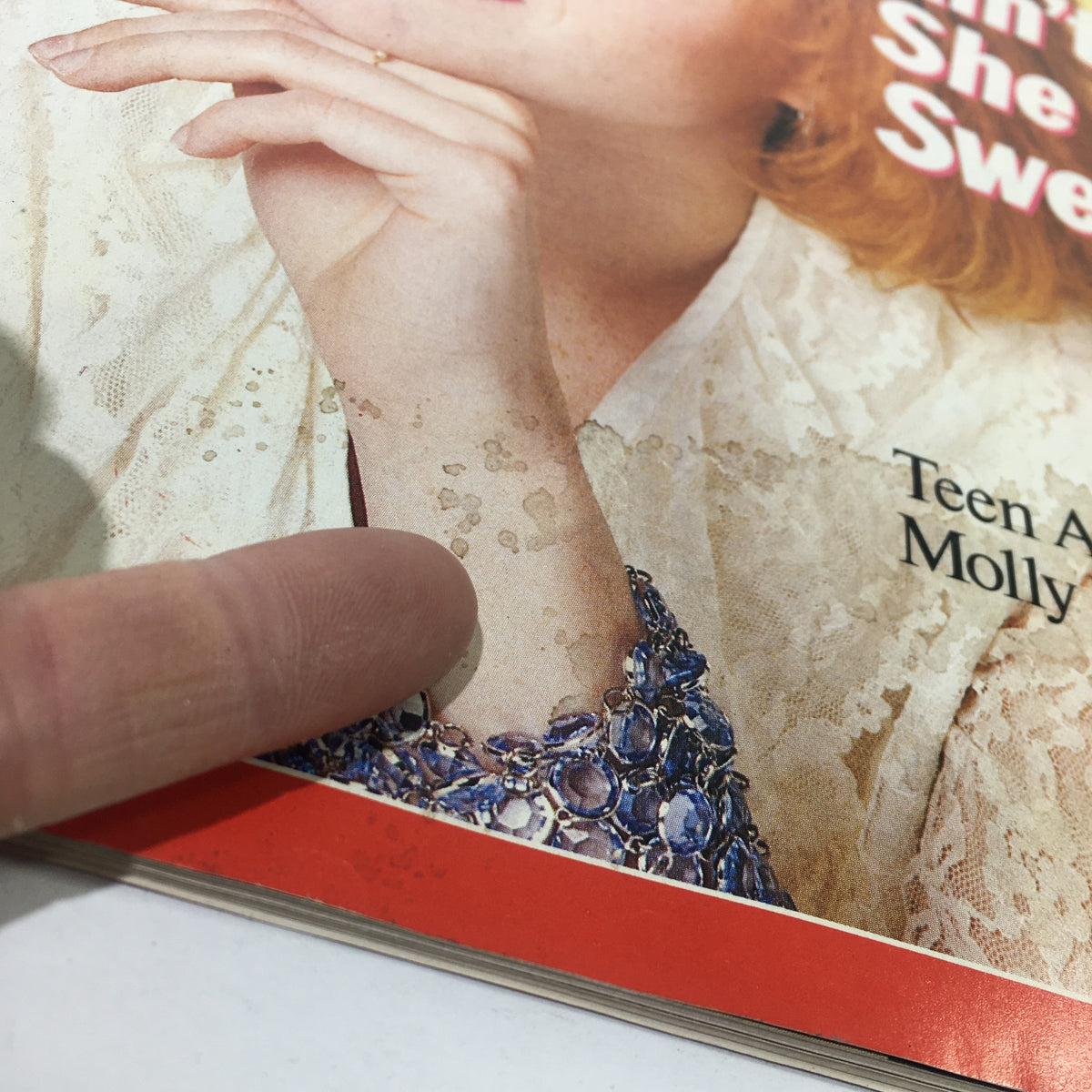 Detailed view of the vintage Time Magazine cover from May 26, 1986, focusing on the design elements and the appearance of teen actress Molly Ringwald.