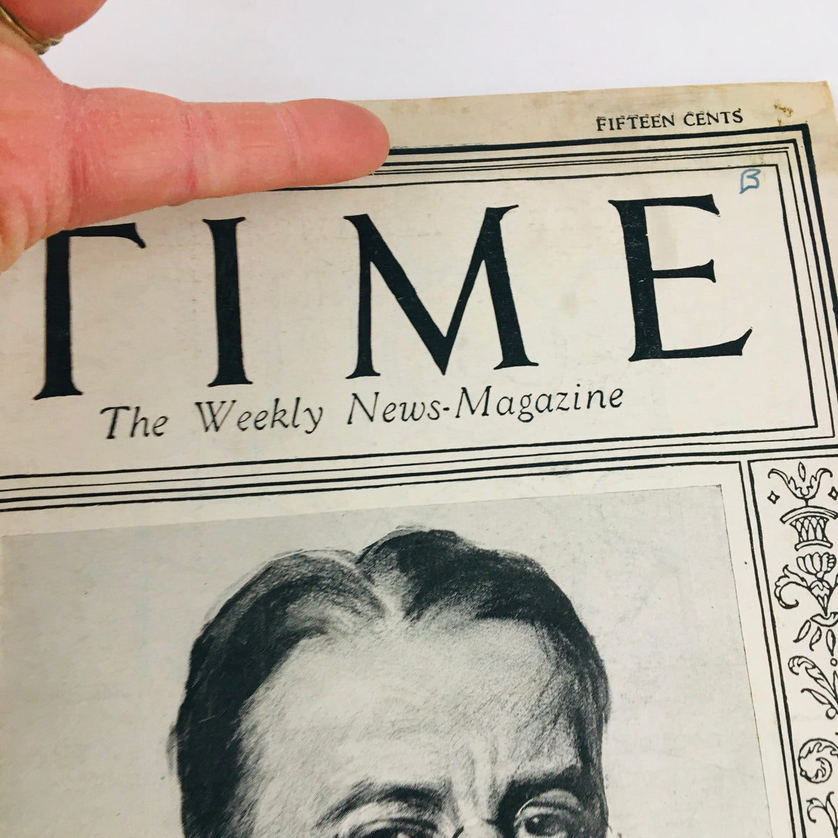 Vintage Time Magazine dated August 3, 1925, featuring the title and details of the publication including 'The Weekly News-Magazine' and the price of fifteen cents.